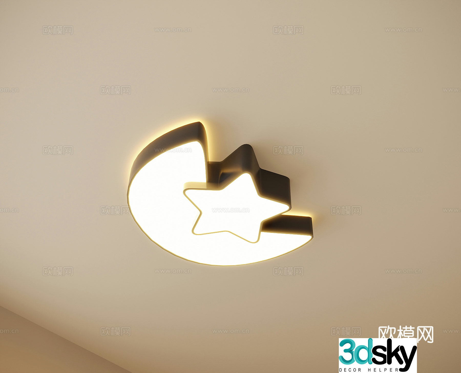 Modern children’s ceiling light 3d model