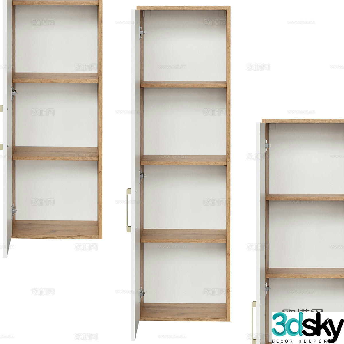 Nordic simple storage cabinet storage cabinet simple storage cabinet decorative cabinet 3d model