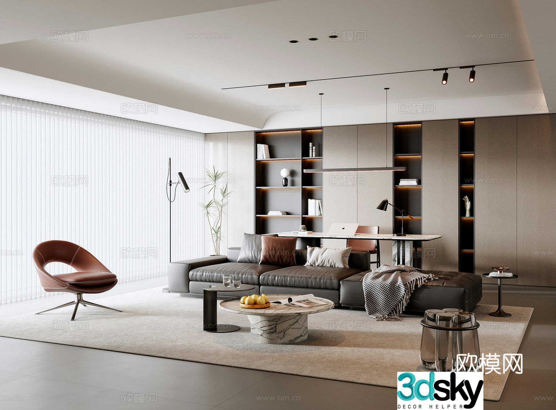Italian living room 3d model