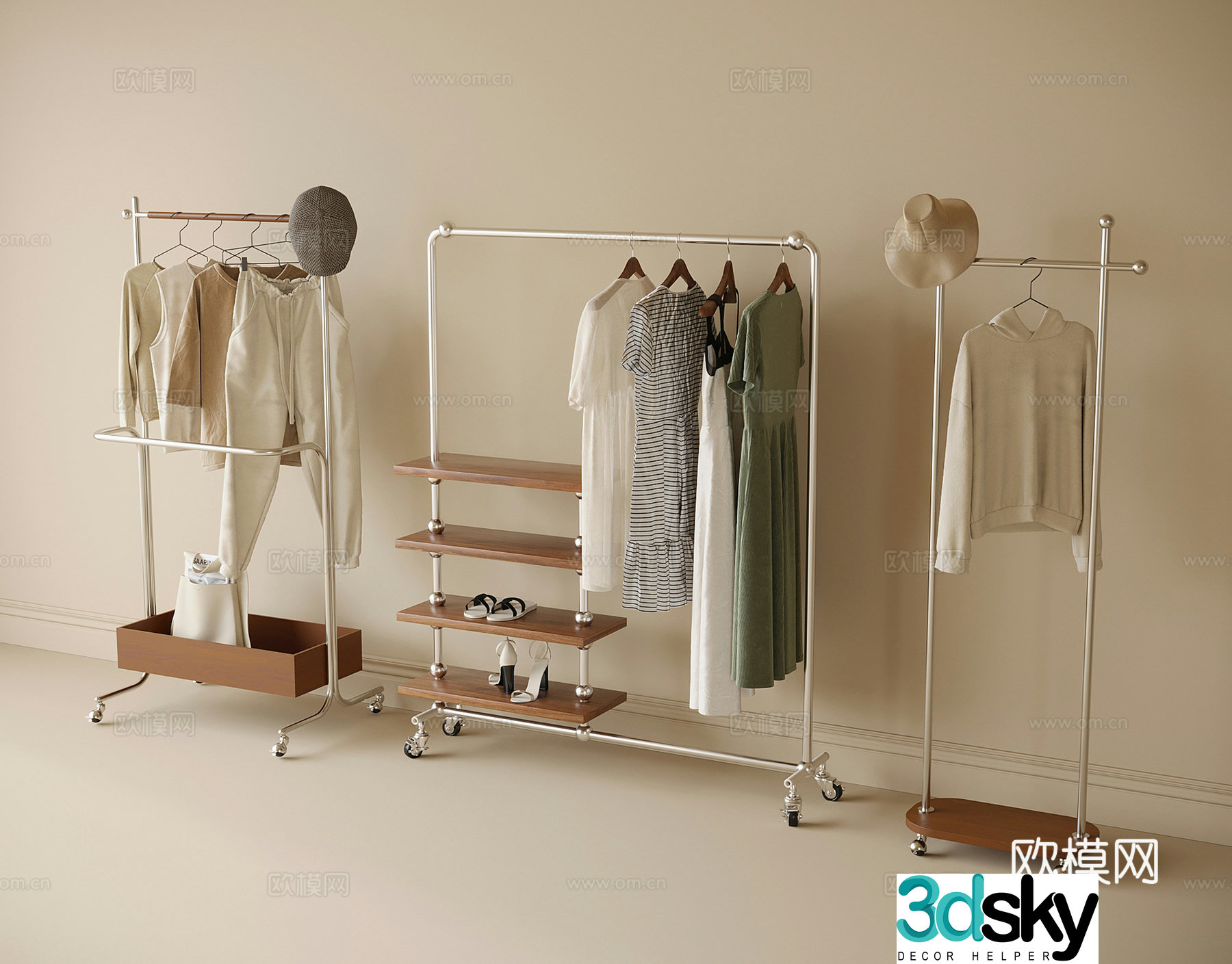 Modern Clothes Hanger Clothes Hanger 3D Model