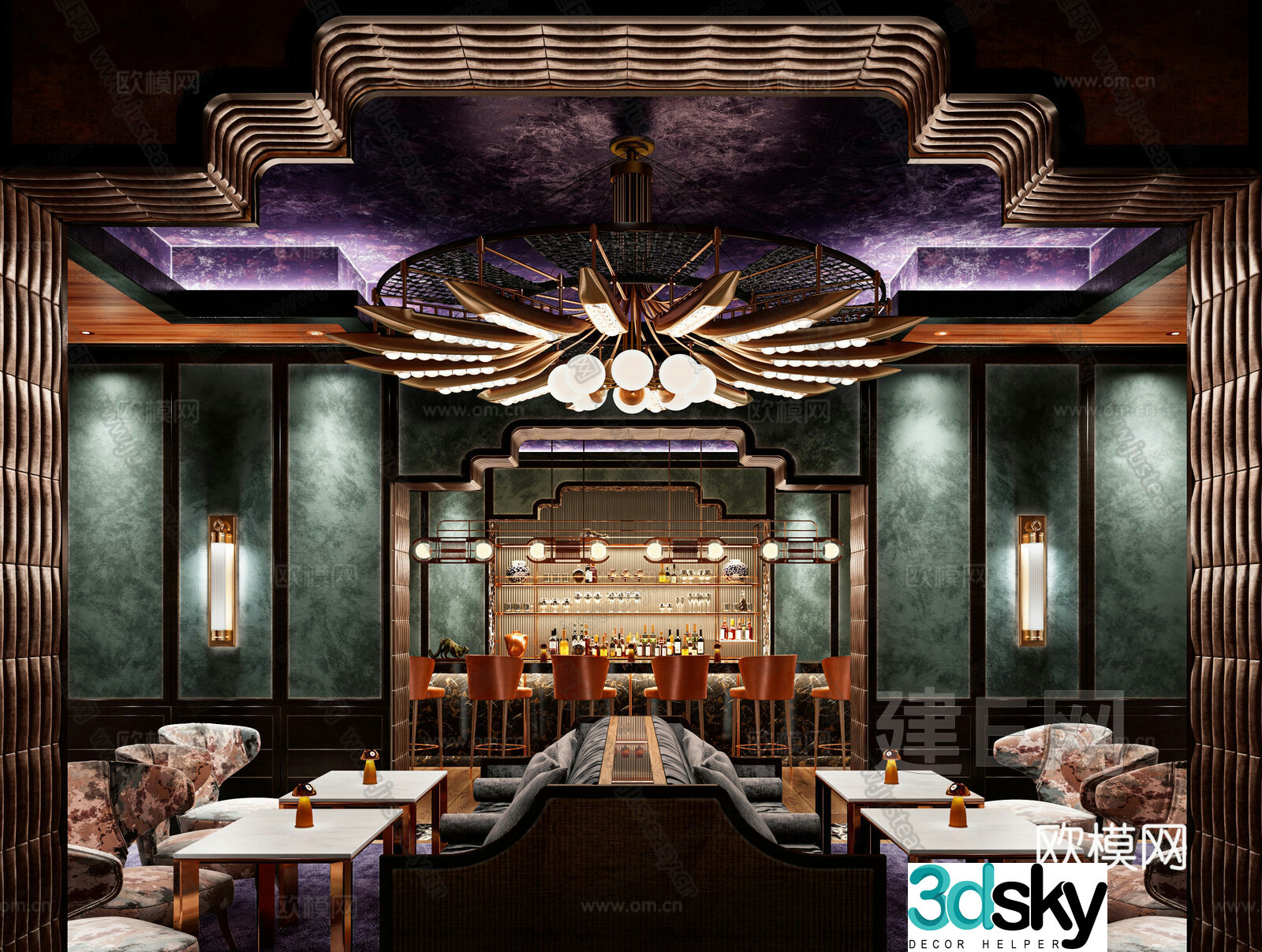 American modern Southeast Asia Bangkok hotel 3D model