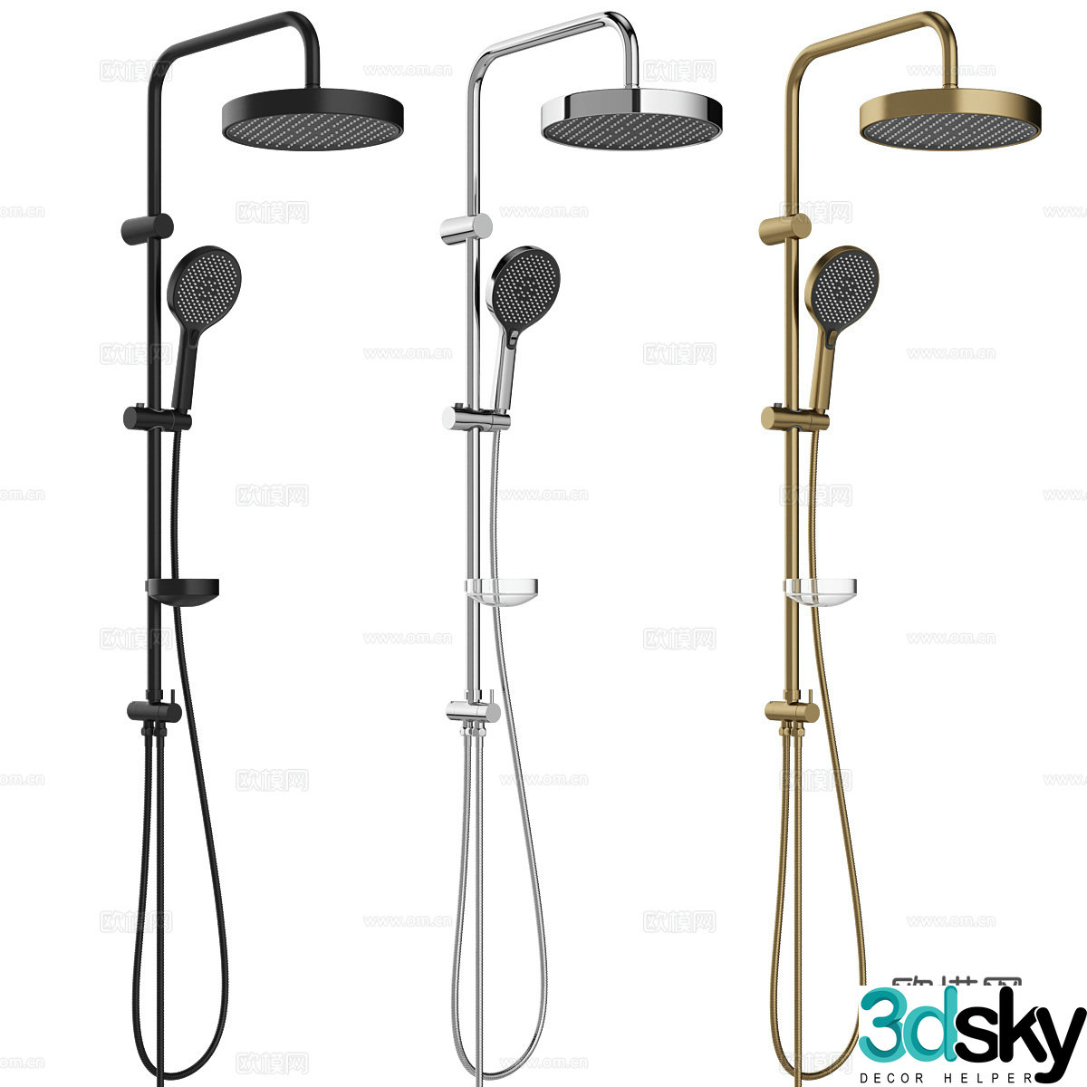 Shower Spray Head Shower 3D Model