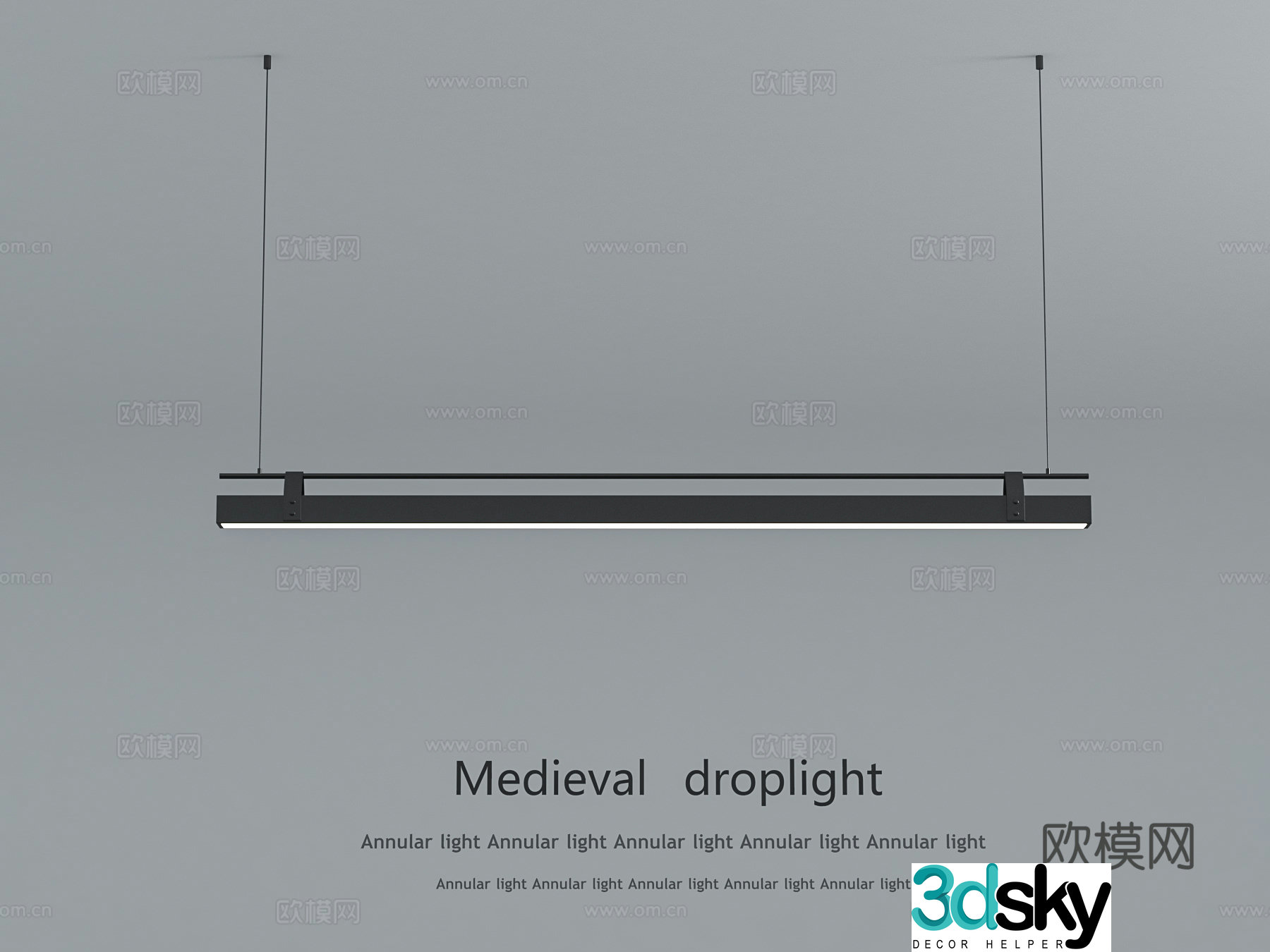 Modern Chandeliers Long Strip Chandeliers Restaurant Chandeliers 3D Model
