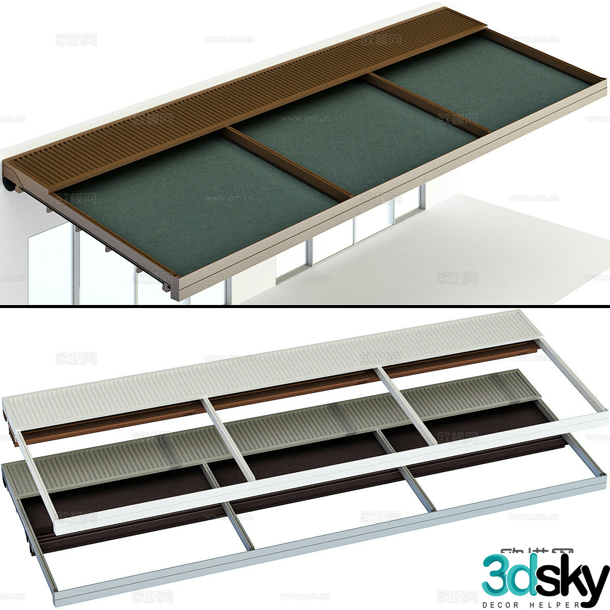 Awning Simple Awning Glass Awning Outdoor Awning Garden Awning Folding 3D Model