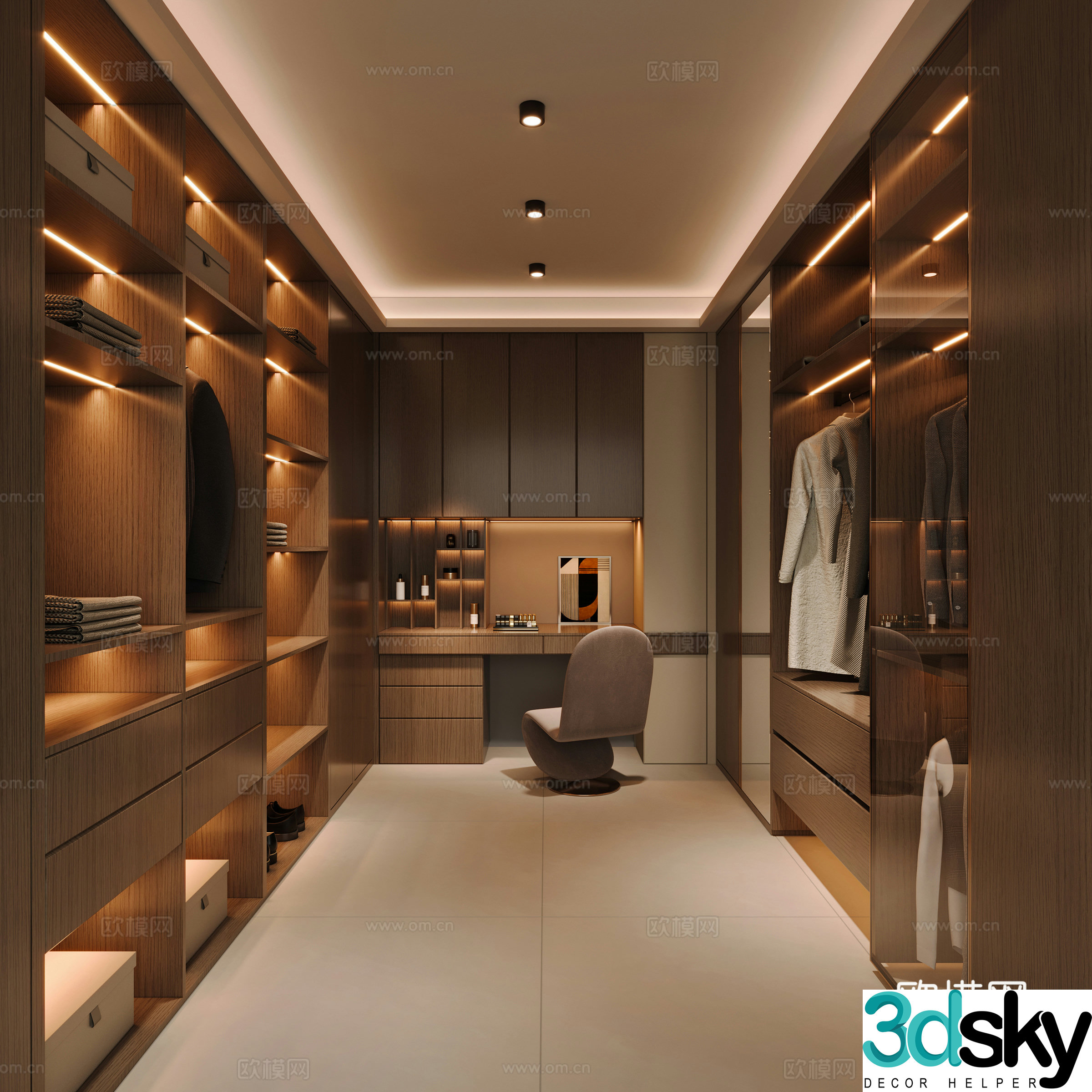 Modern cloakroom 3d model