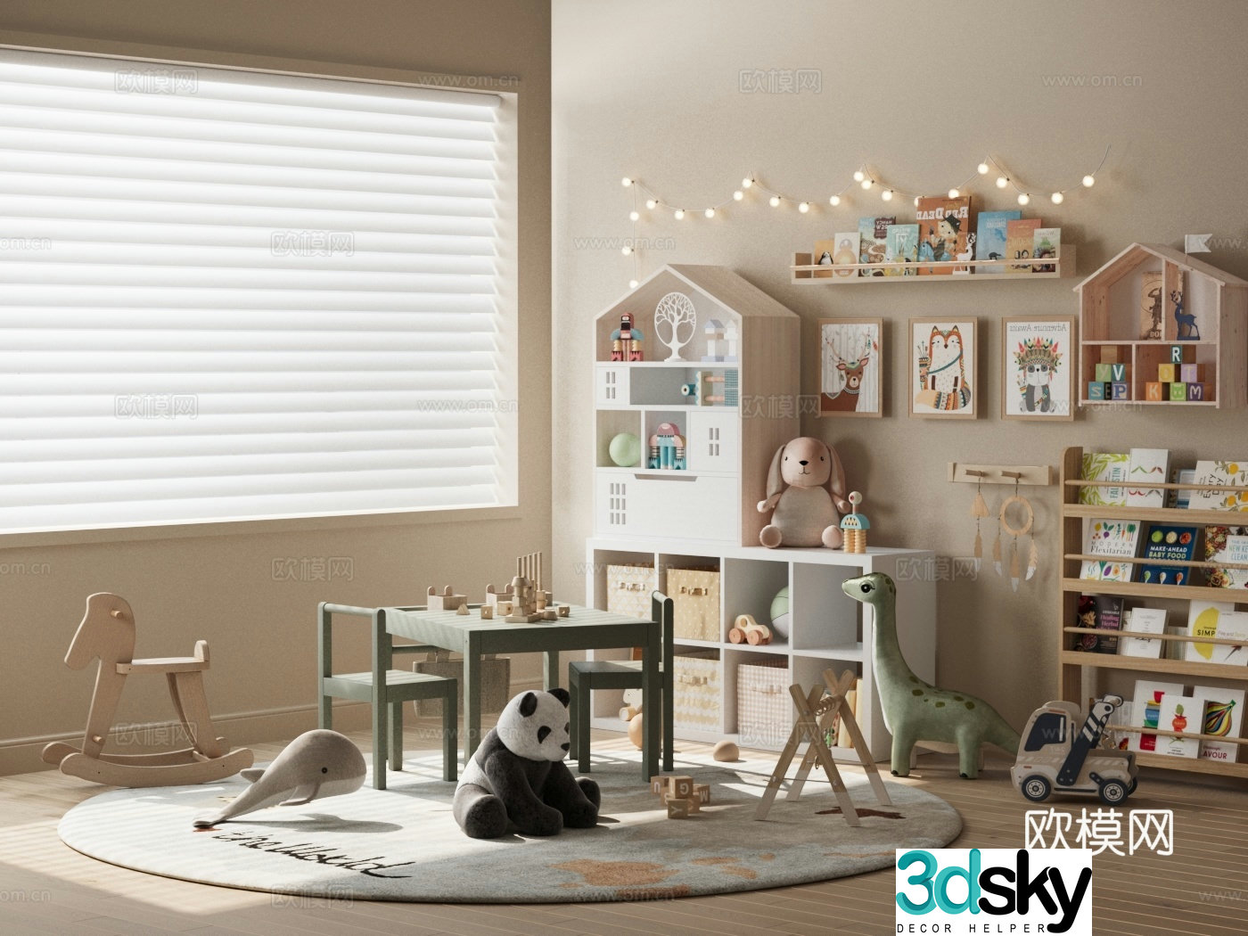 Modern children’s entertainment room Children’s room Toy room 3d model