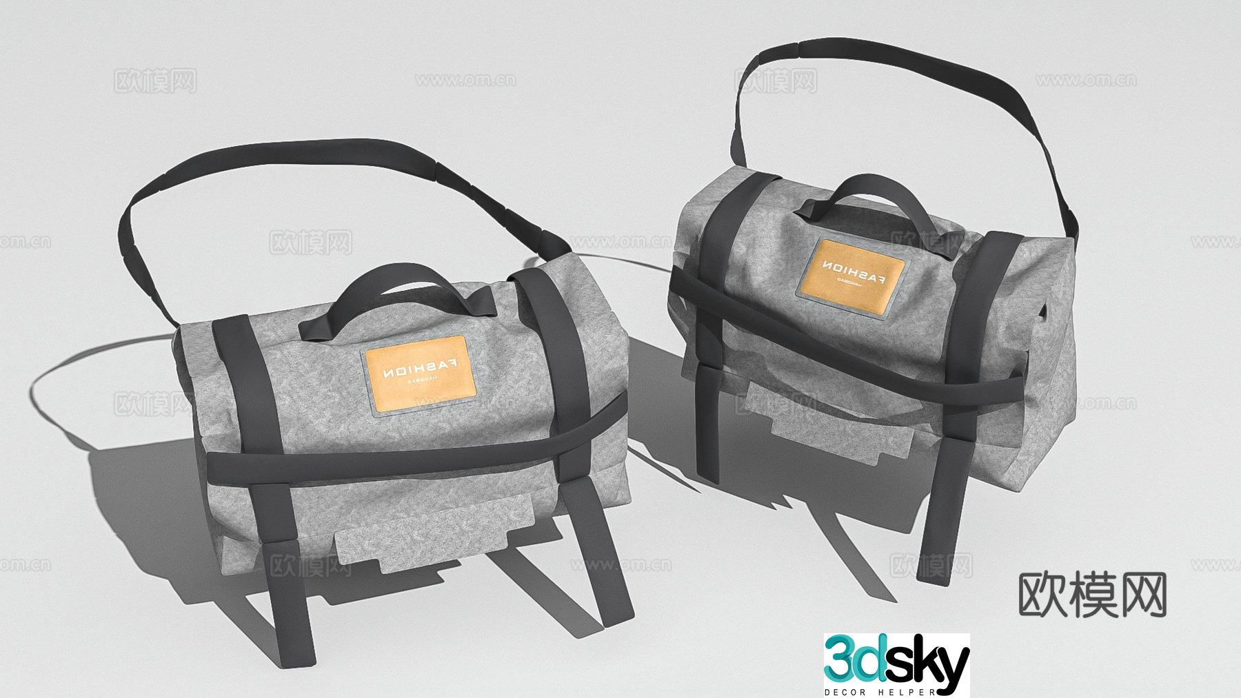 Tote bag leather bag cloth bag backpack daily necessities 3D model