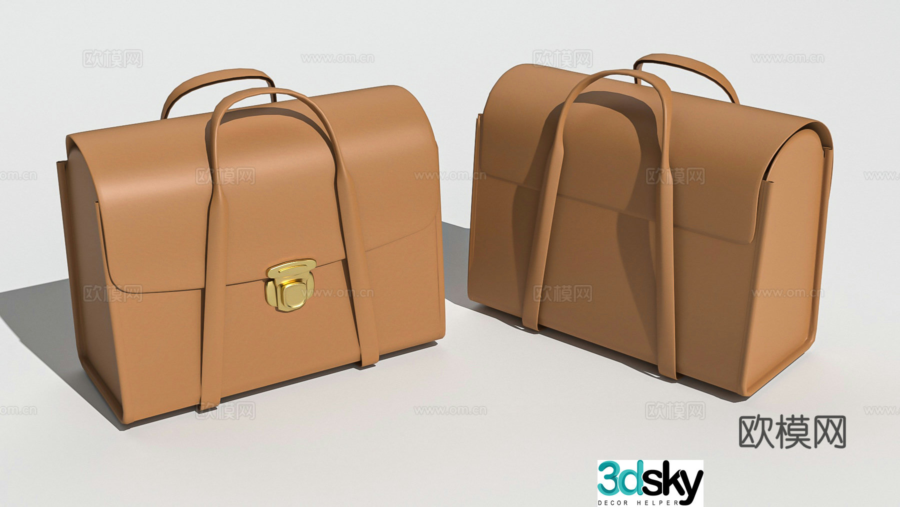 Handbag leather bag daily necessities 3D model
