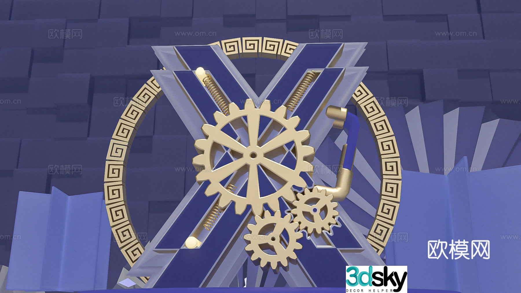 Meichen stage technology installation national trend decoration 3D model