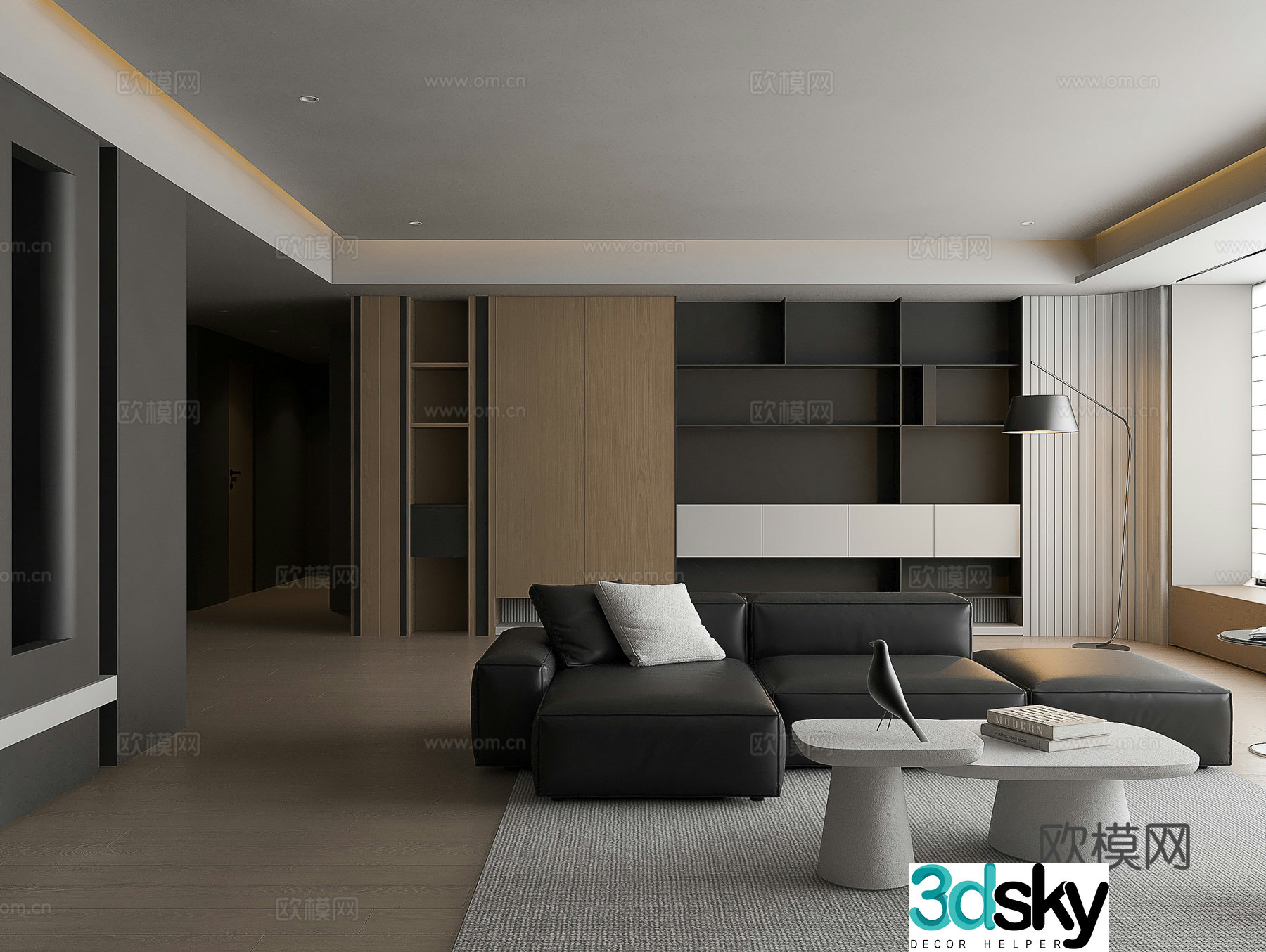 Italian restaurant modern living room restaurant large flat living room log restaurant creamy air dining 3d model