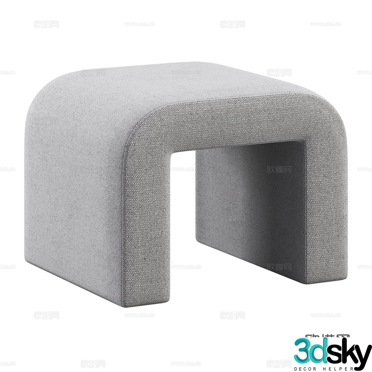 Modern simple sofa stool low stool simple sofa stool 3D model