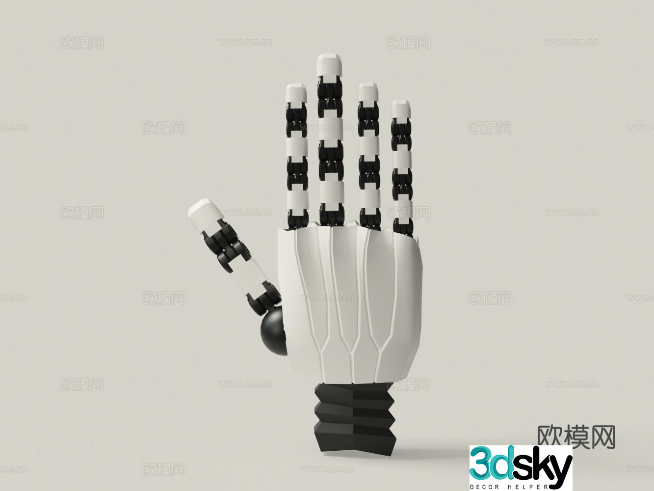 Modern AI robot robot 3d model