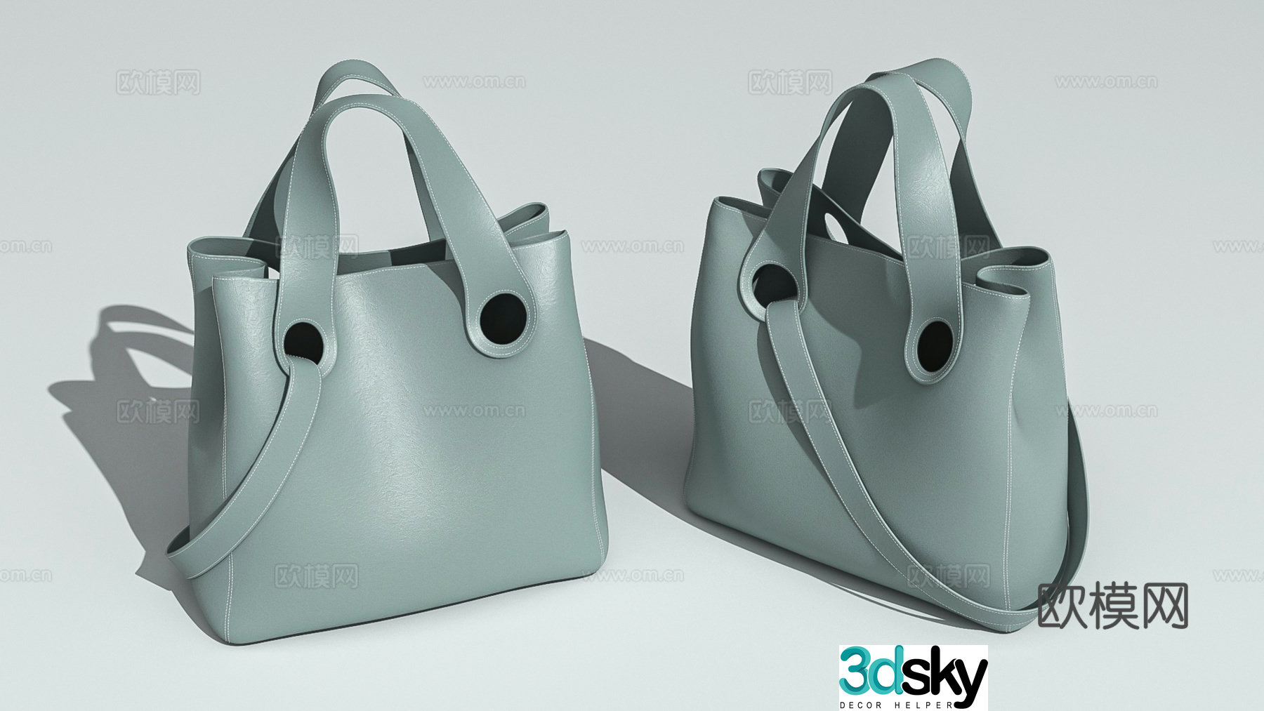 Tote bag leather bag cloth bag backpack daily necessities 3D model