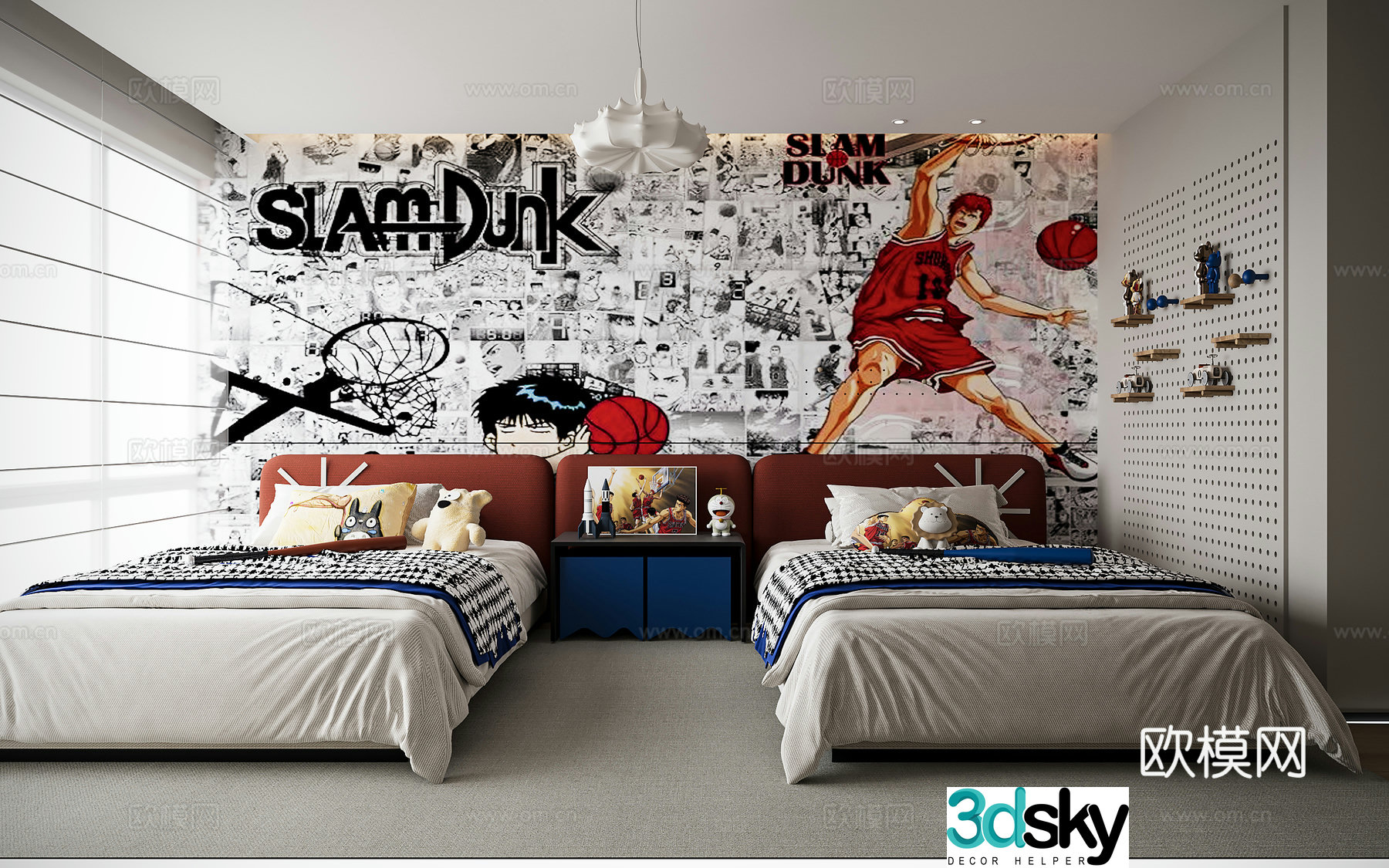 Modern Gemini Children’s Room Boy Room 3D Model