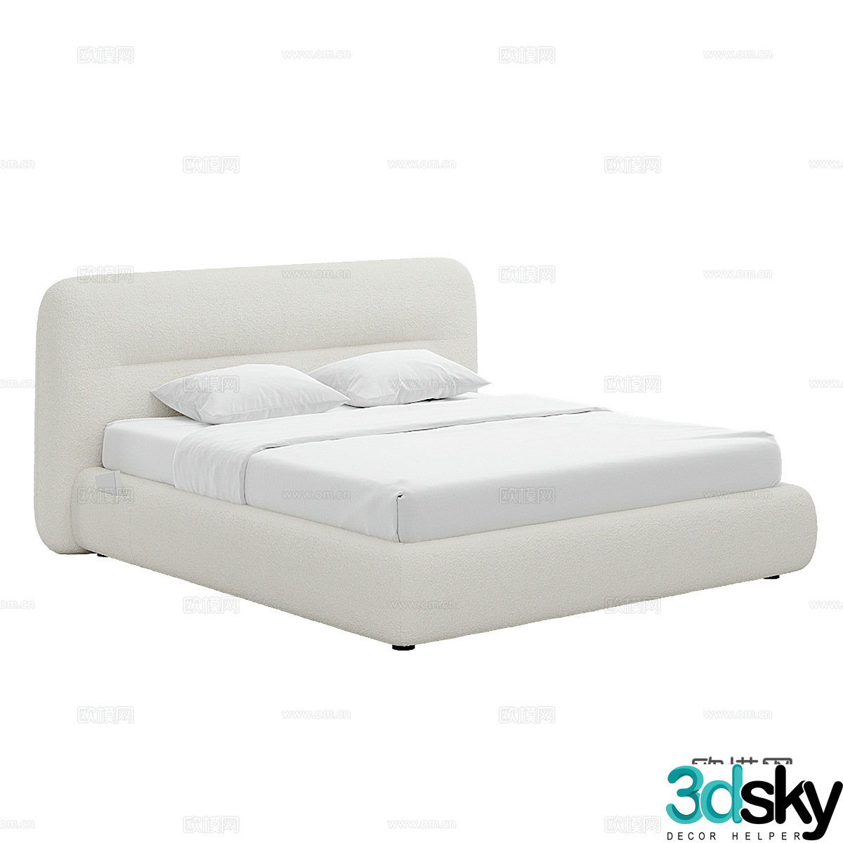 Double bed 3d model