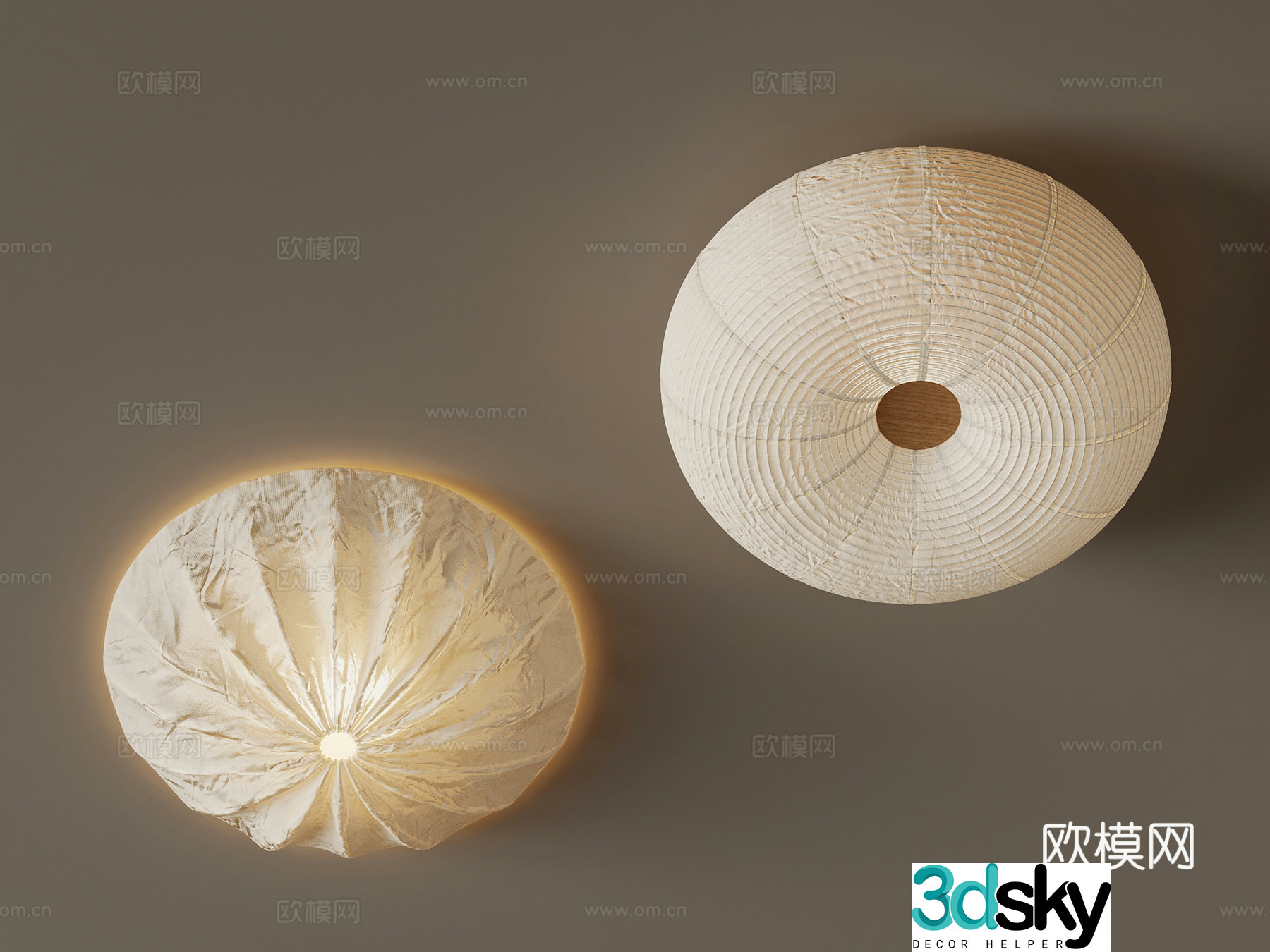 Ceiling lamp Modern cream air ceiling lamp 3d model