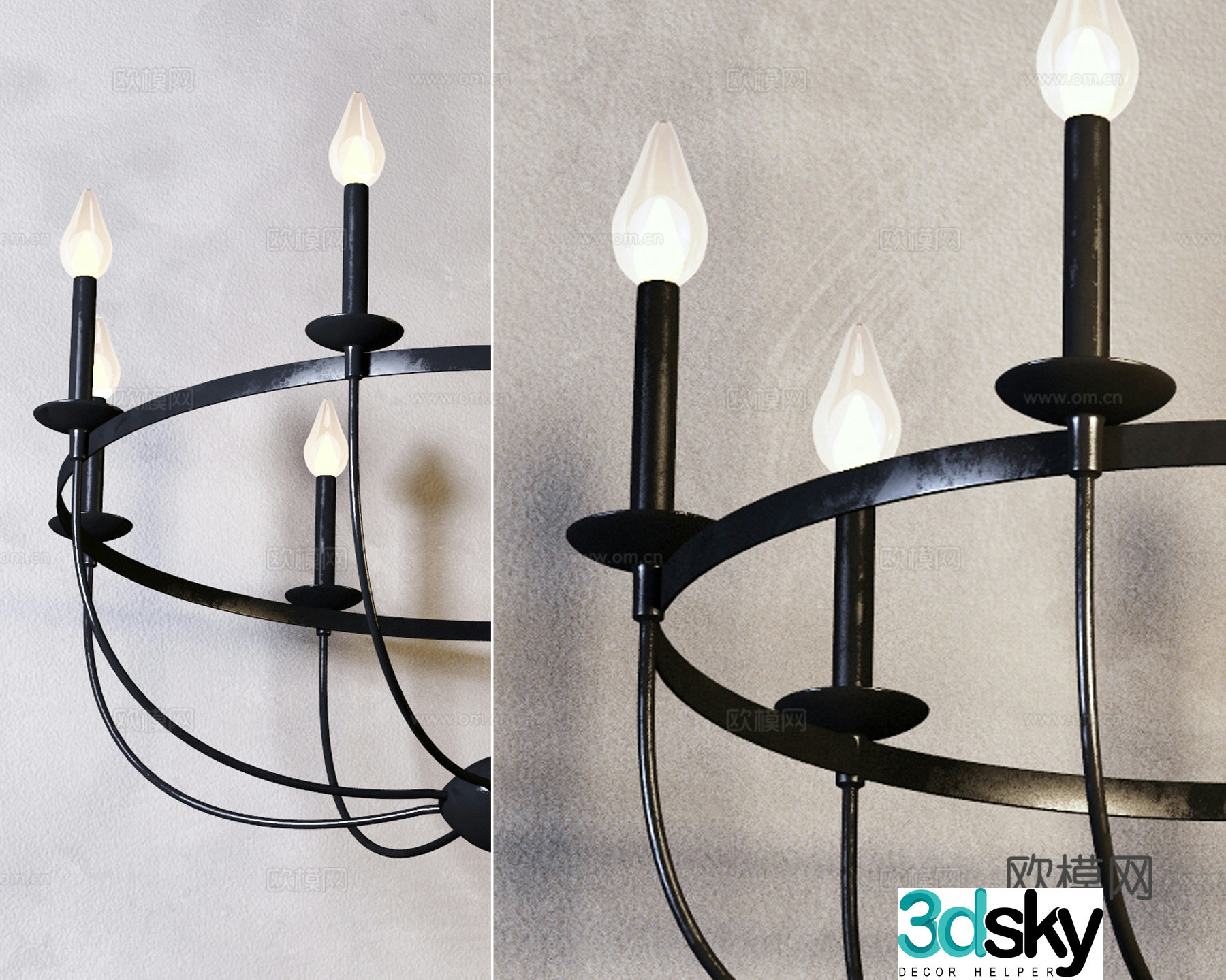 American chandelier 3d model