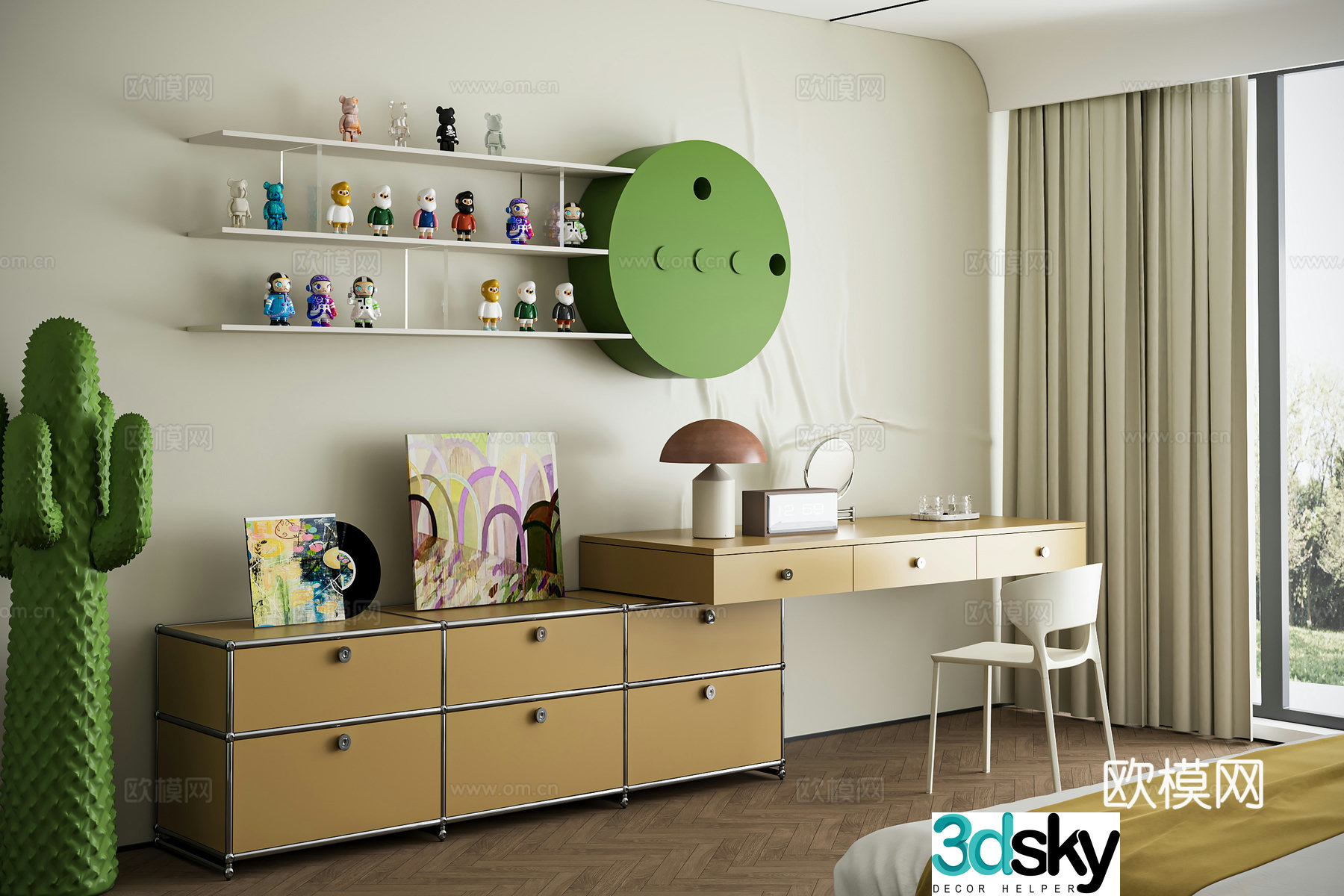Modern dressing table 3d model