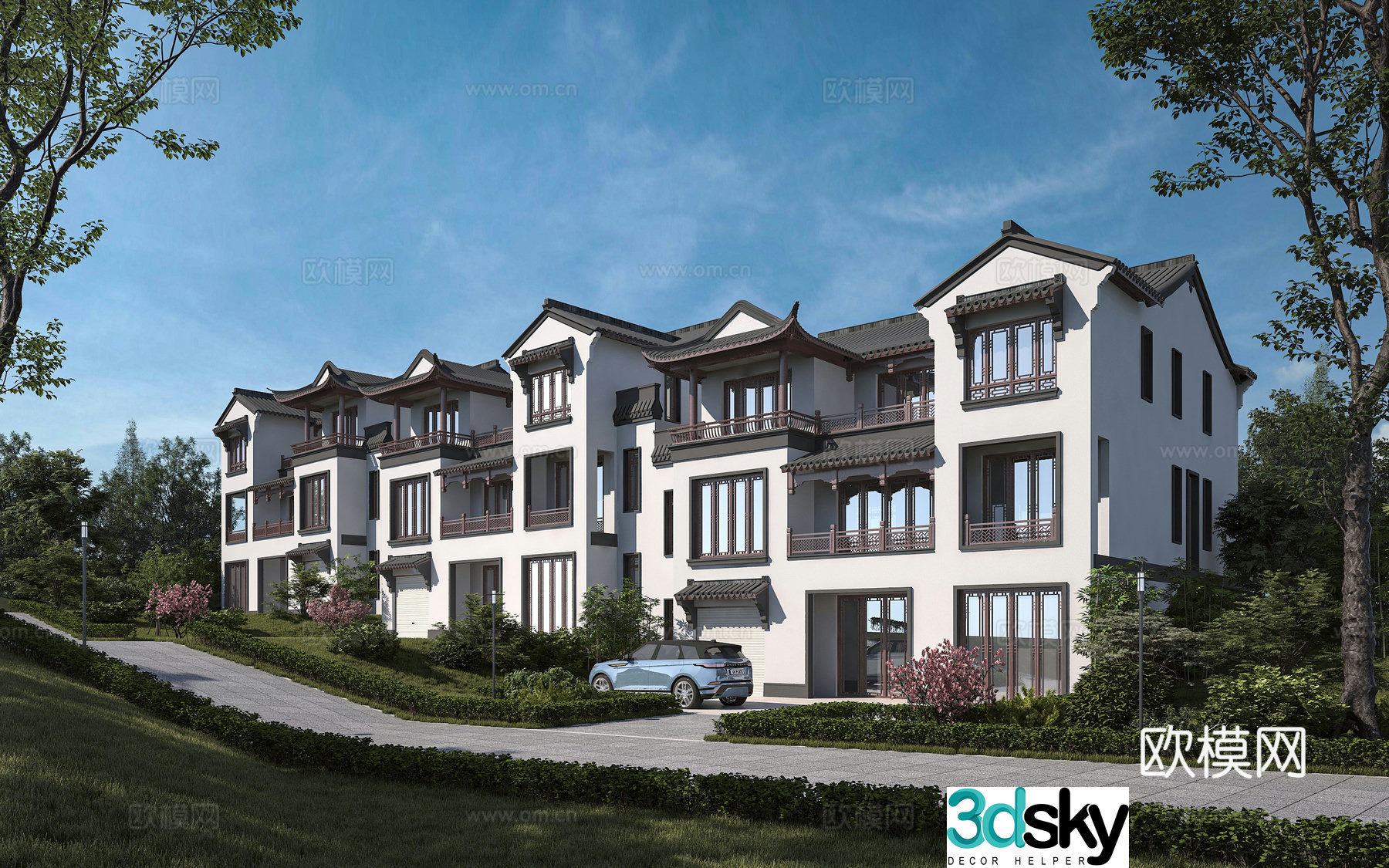 New Chinese style villa 3D model