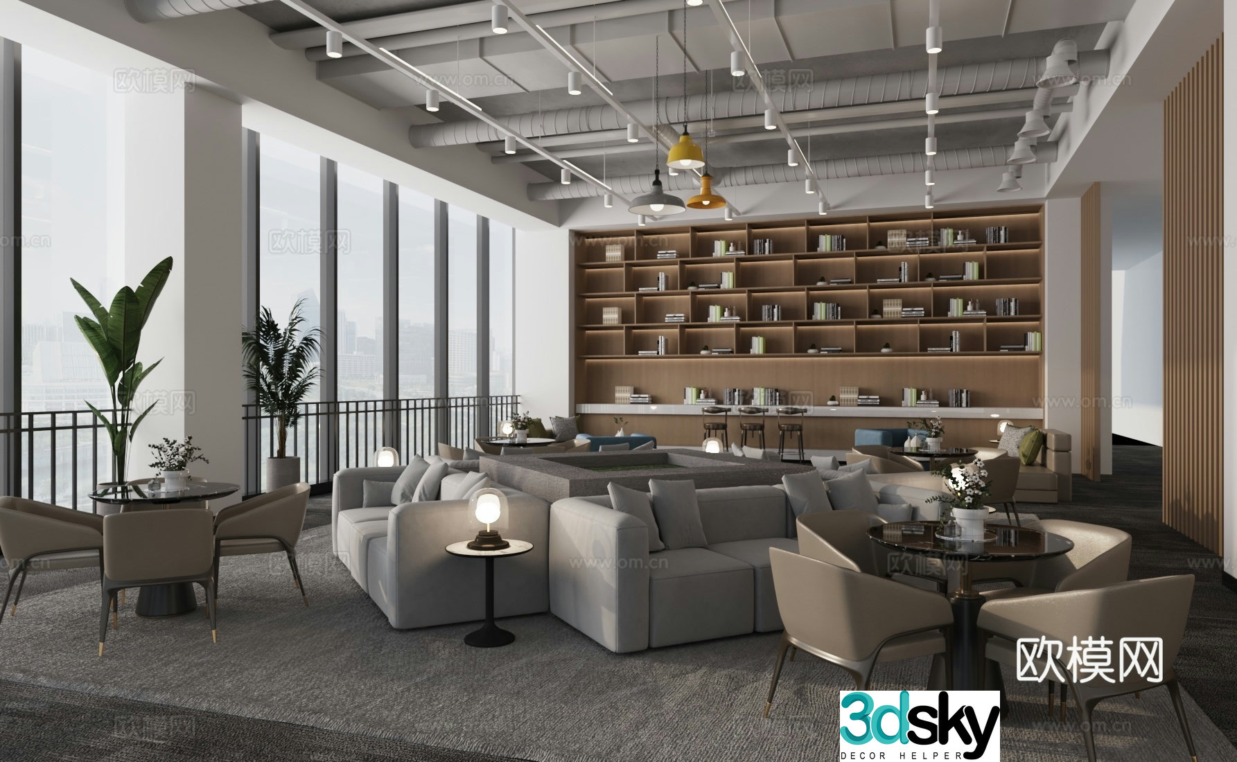 Modern Event Center Sales Office 3D Model