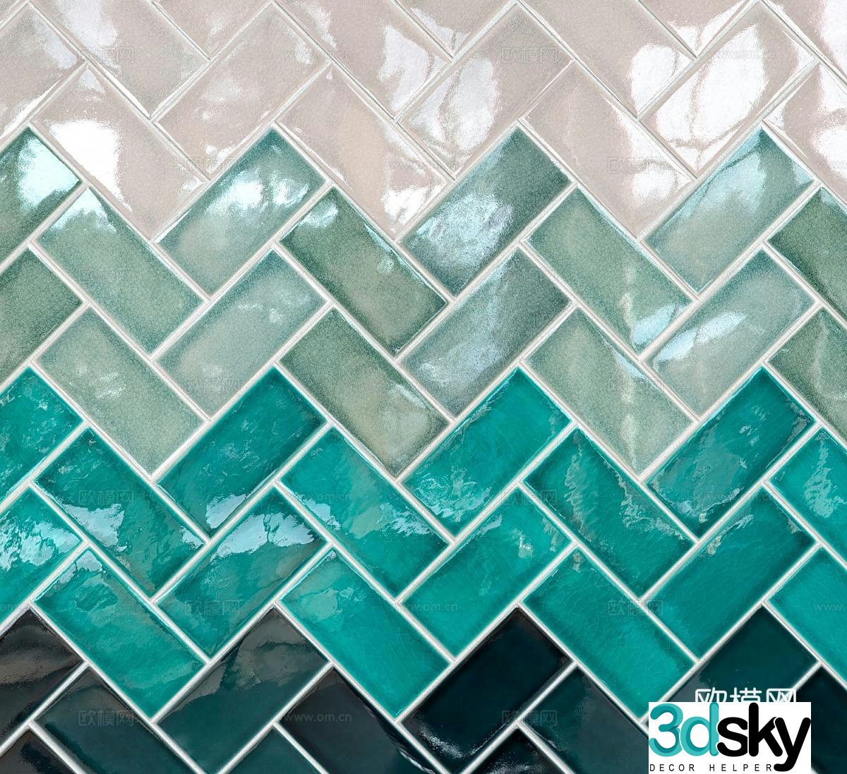 Foreign retro tiles handmade tiles parquet tiles ceramic tiles flower tiles wall tiles floor tiles 3d model