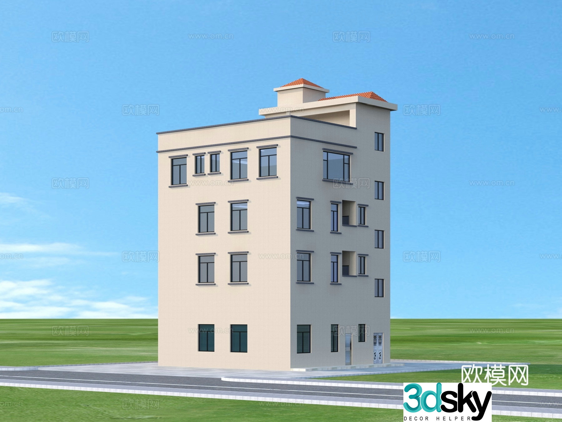 Private houses Private houses Residential buildings renderings 3d model
