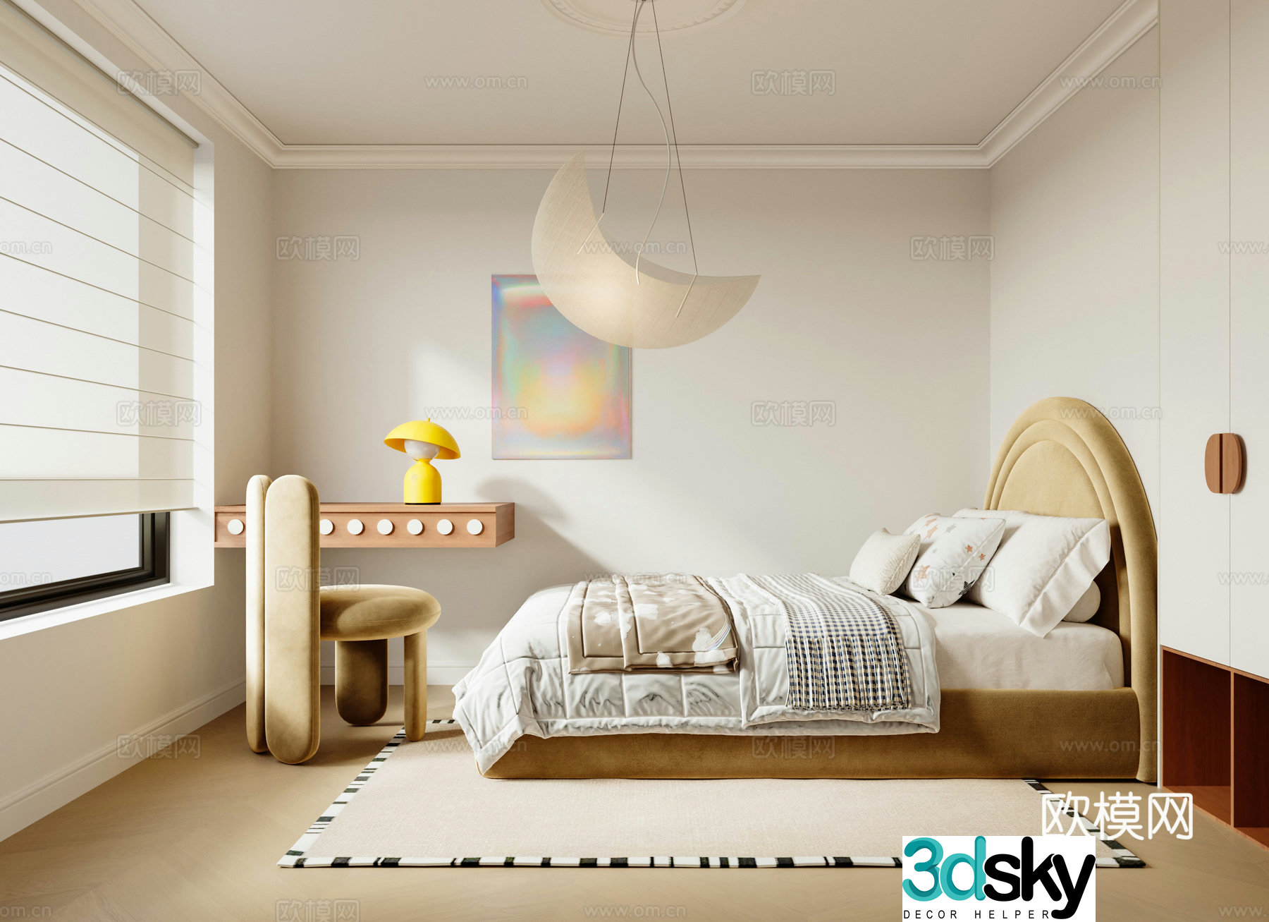 Modern children’s room 3d model