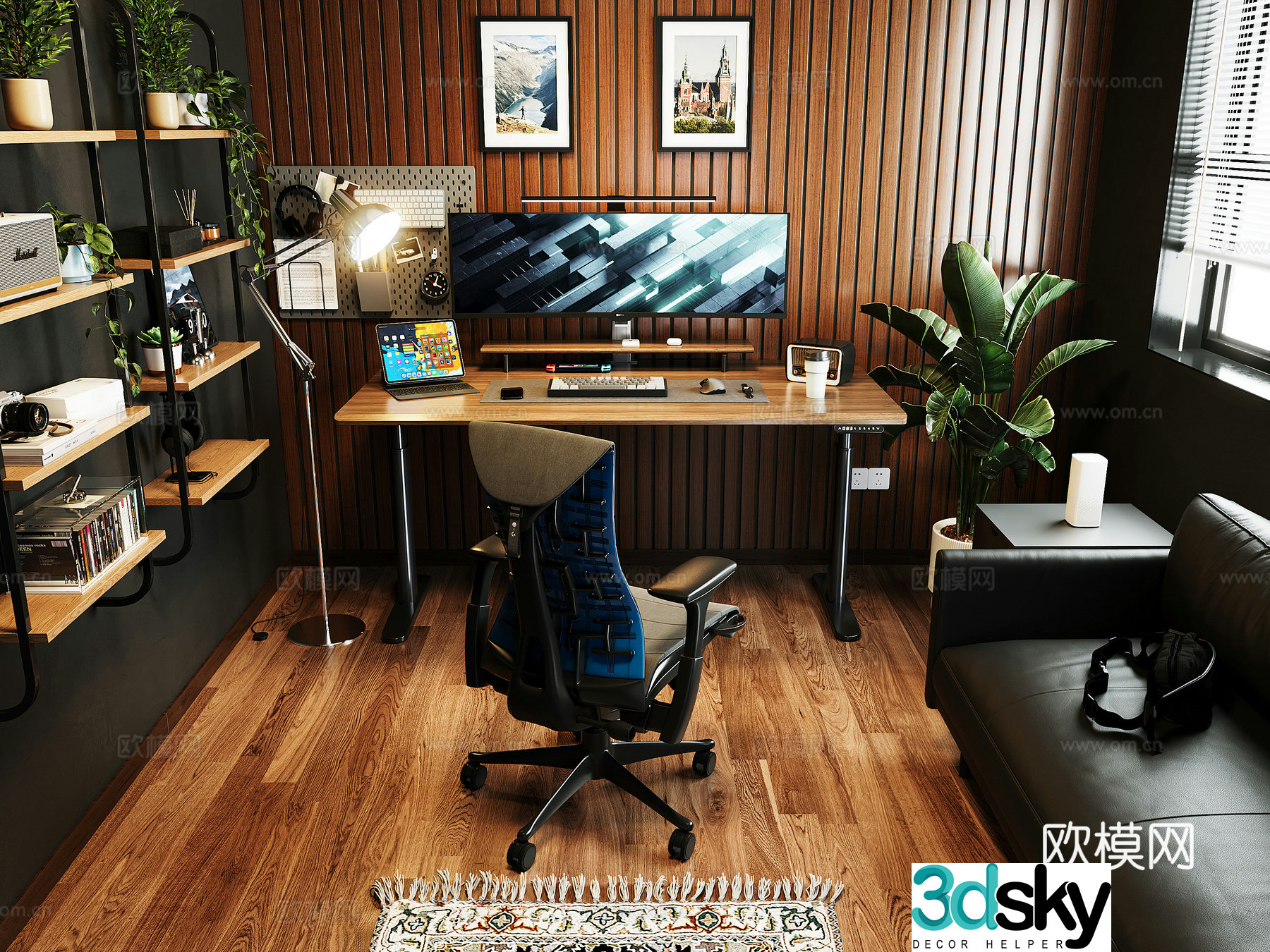 E-sports lifting desk study 3d model