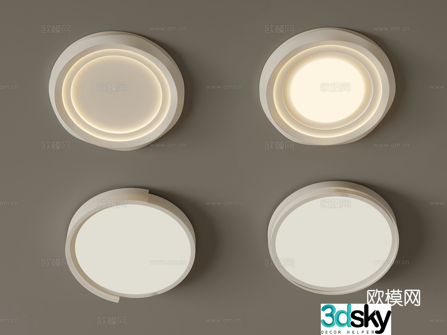 Ceiling lamp Modern cream air ceiling lamp 3d model