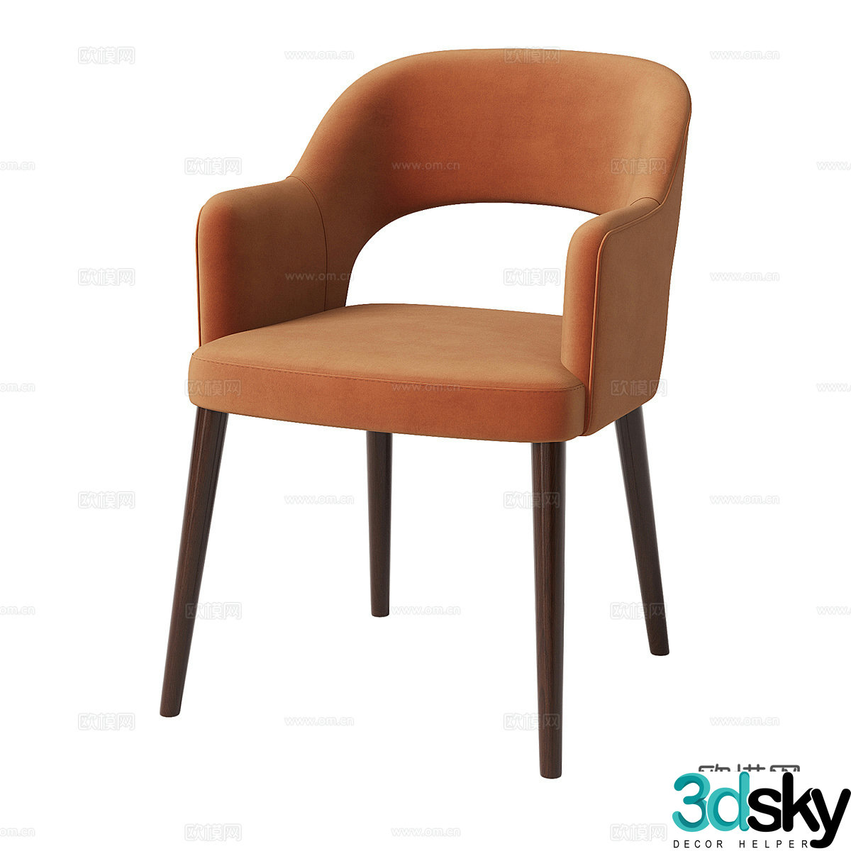Modern simple single sofa single sofa 3d model