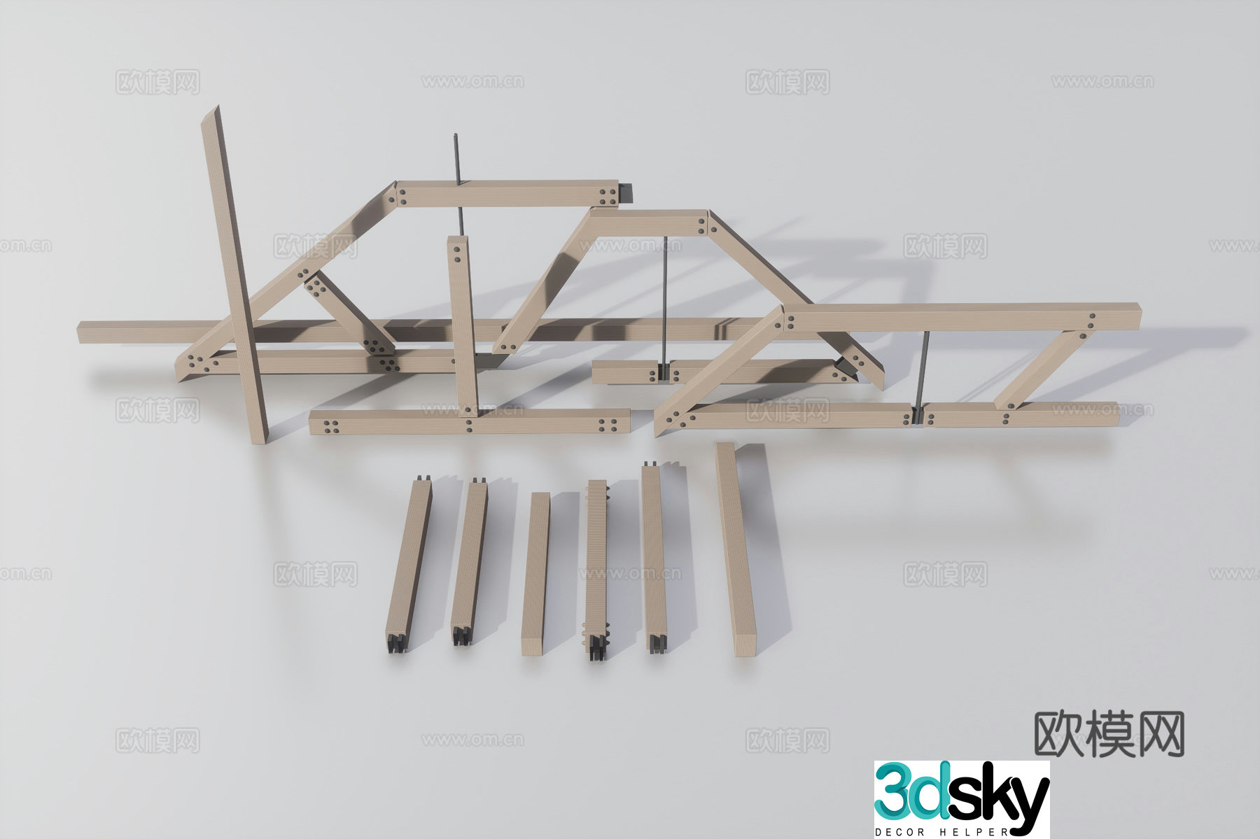 Decorative architecture 3d model