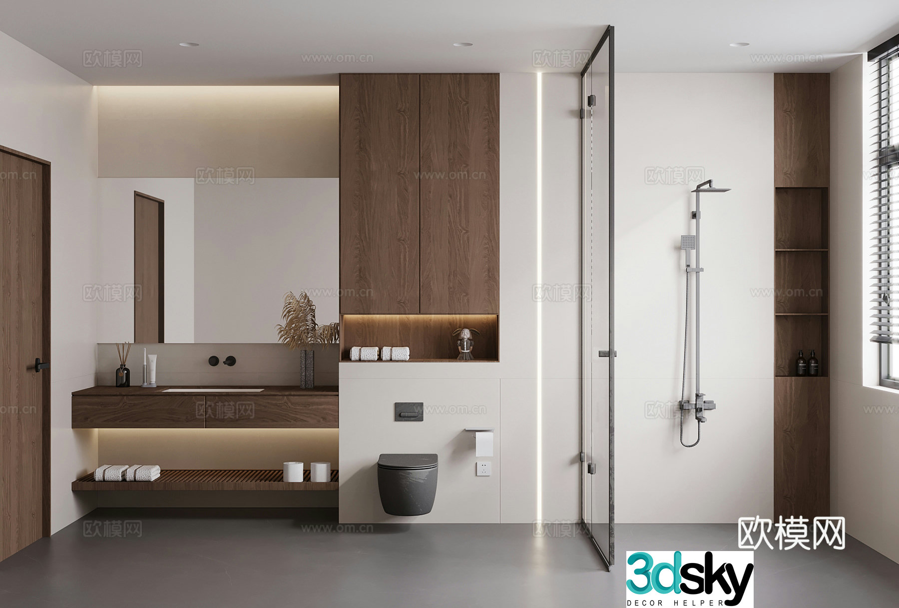 Bathroom Modern bathroom Toilet Bathroom Cabinet Bathroom Cabinet 3D Model
