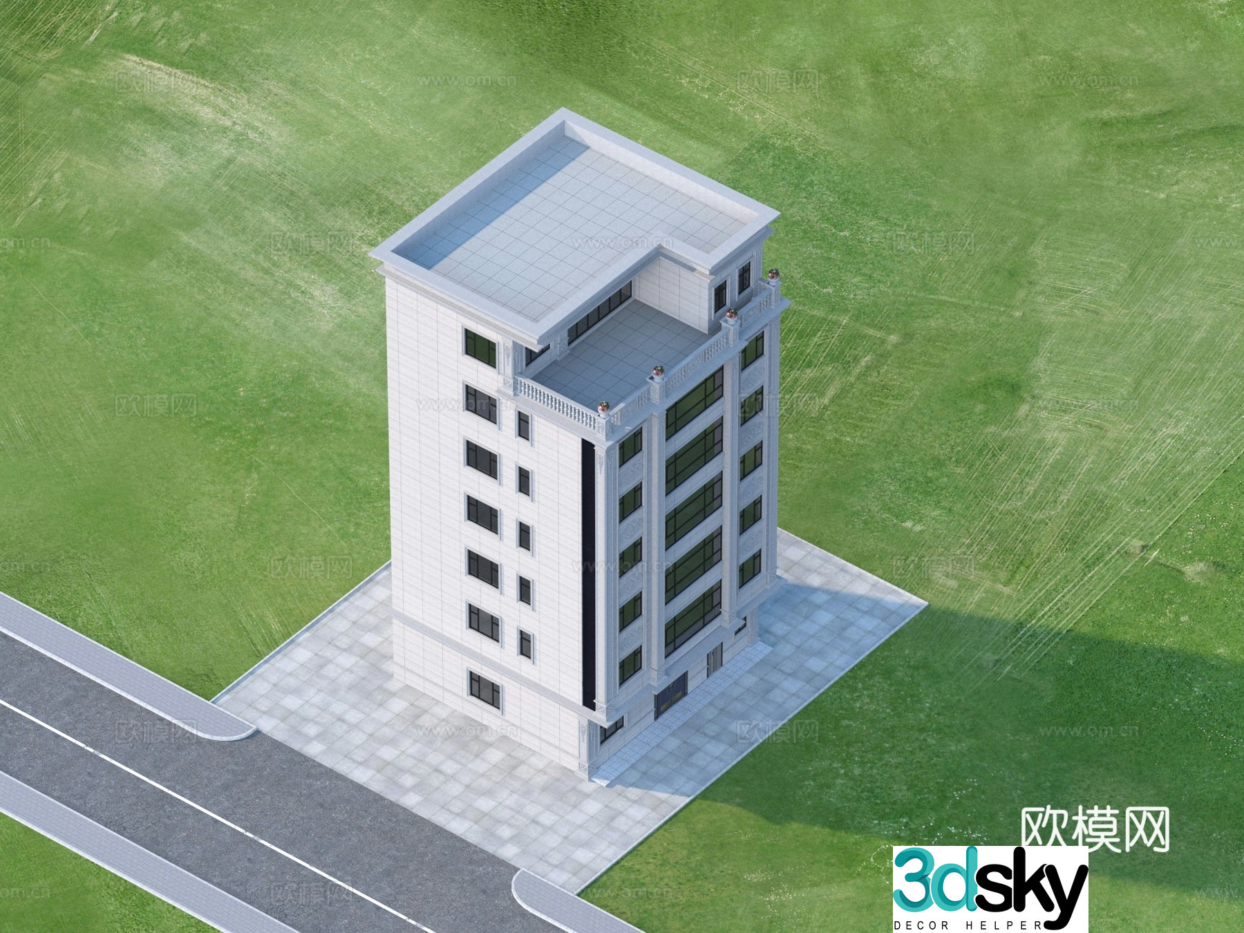 Private houses Private houses Residential buildings renderings 3d model