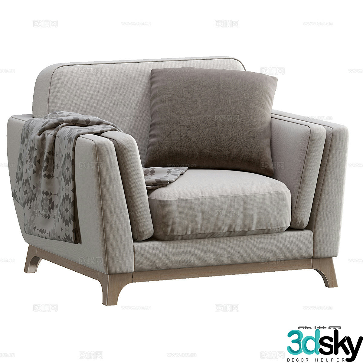 Single sofa 3d model