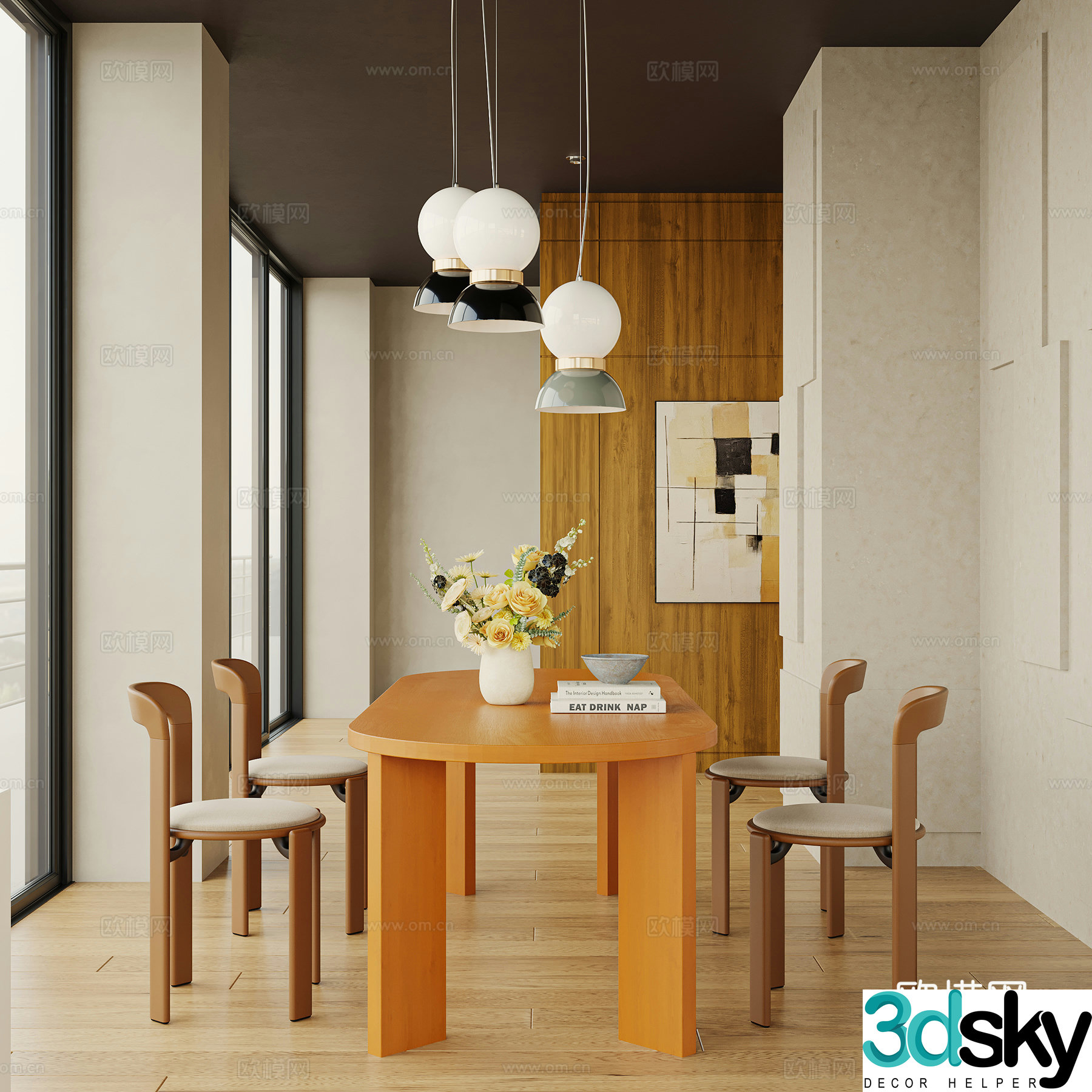 Modern restaurant 3d model