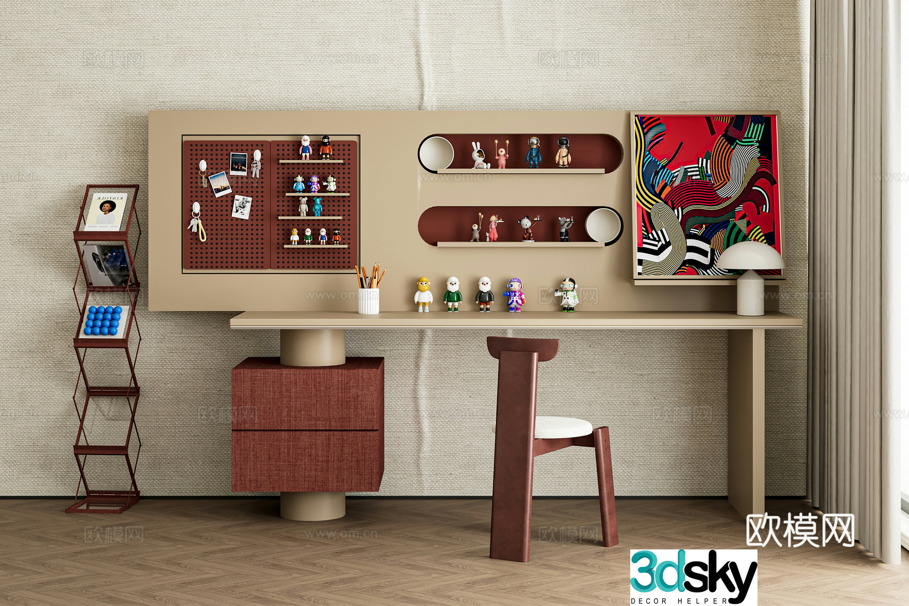 Modern figure table 3d model