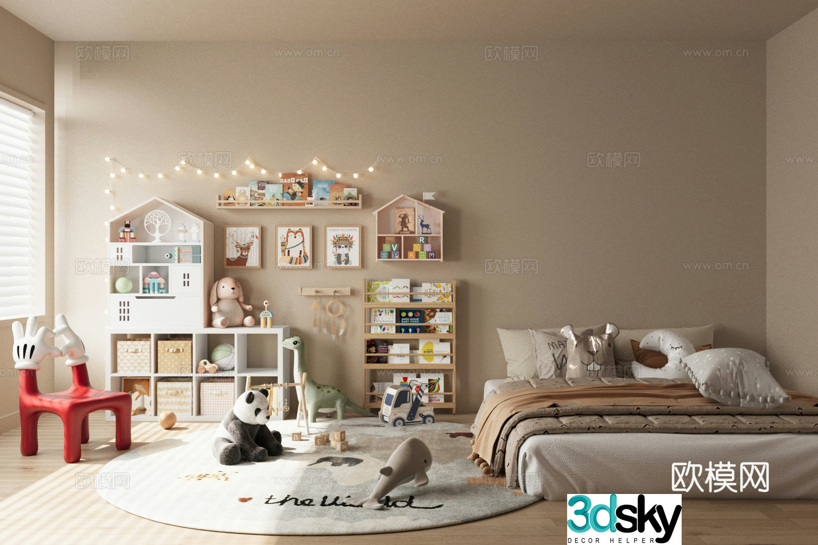 Modern children’s entertainment room Children’s room Toy room 3d model