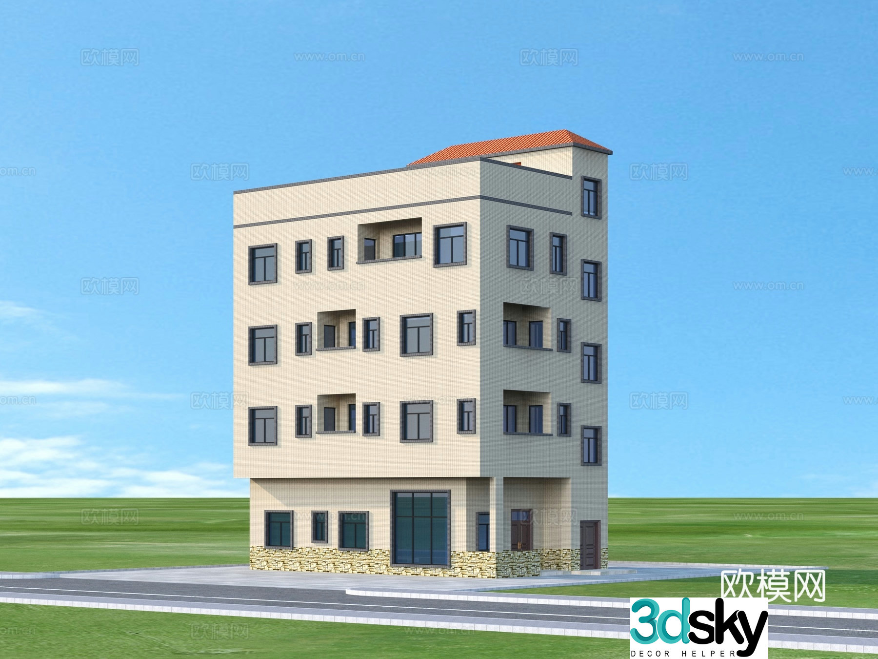 Private houses Private houses Residential buildings renderings 3d model