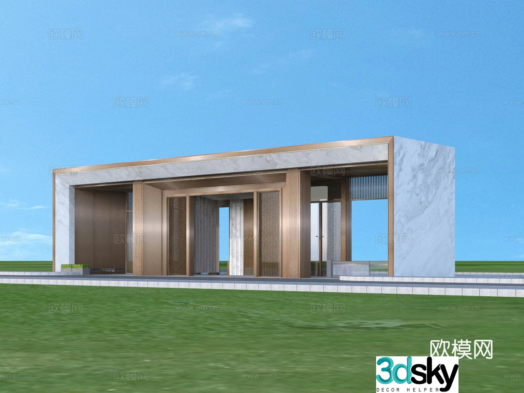 Door Entrance Gate Architecture 3D Model