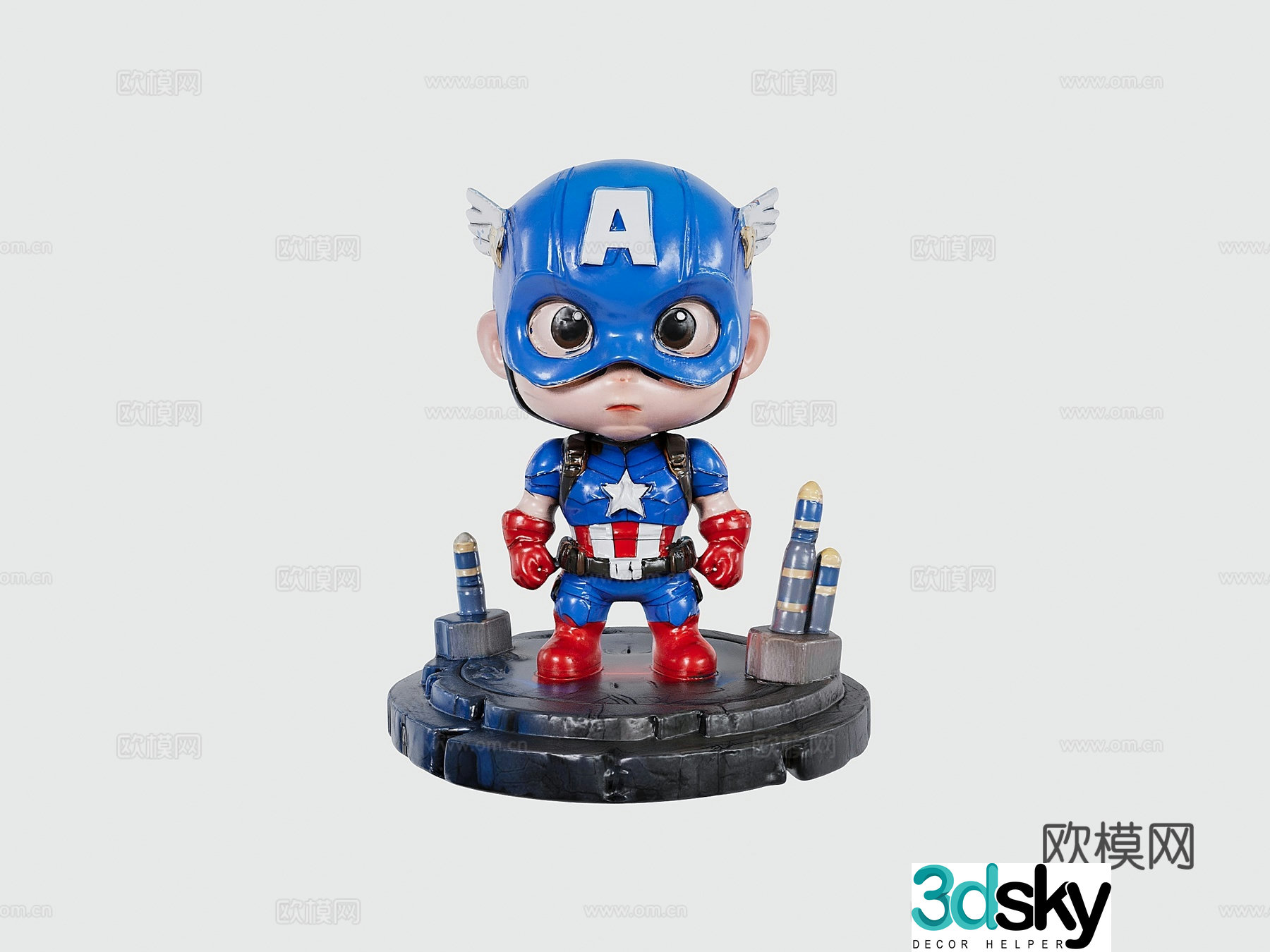 Captain America figure 3d model