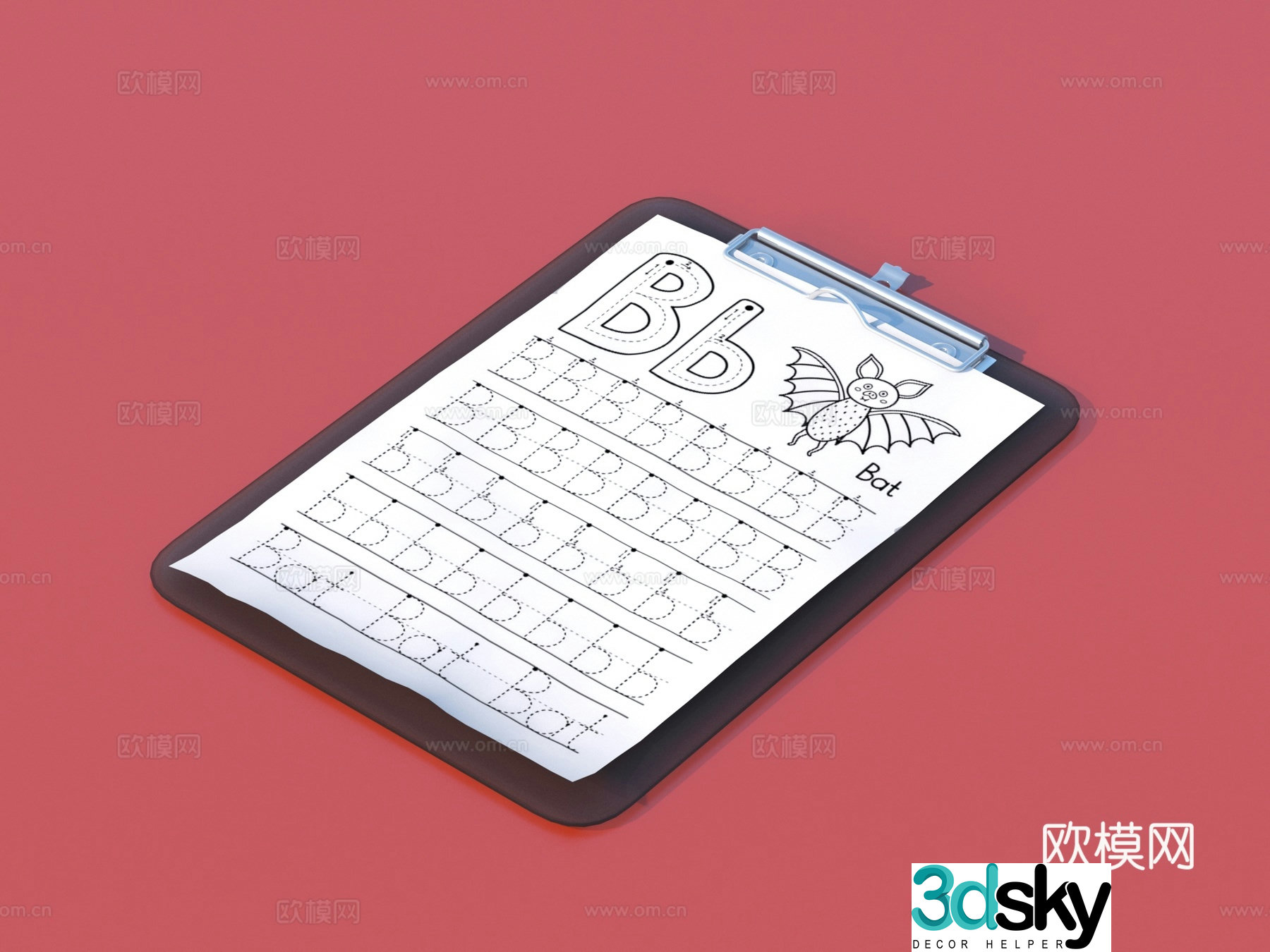 Writing board Writing clipboard clipboard 3d model