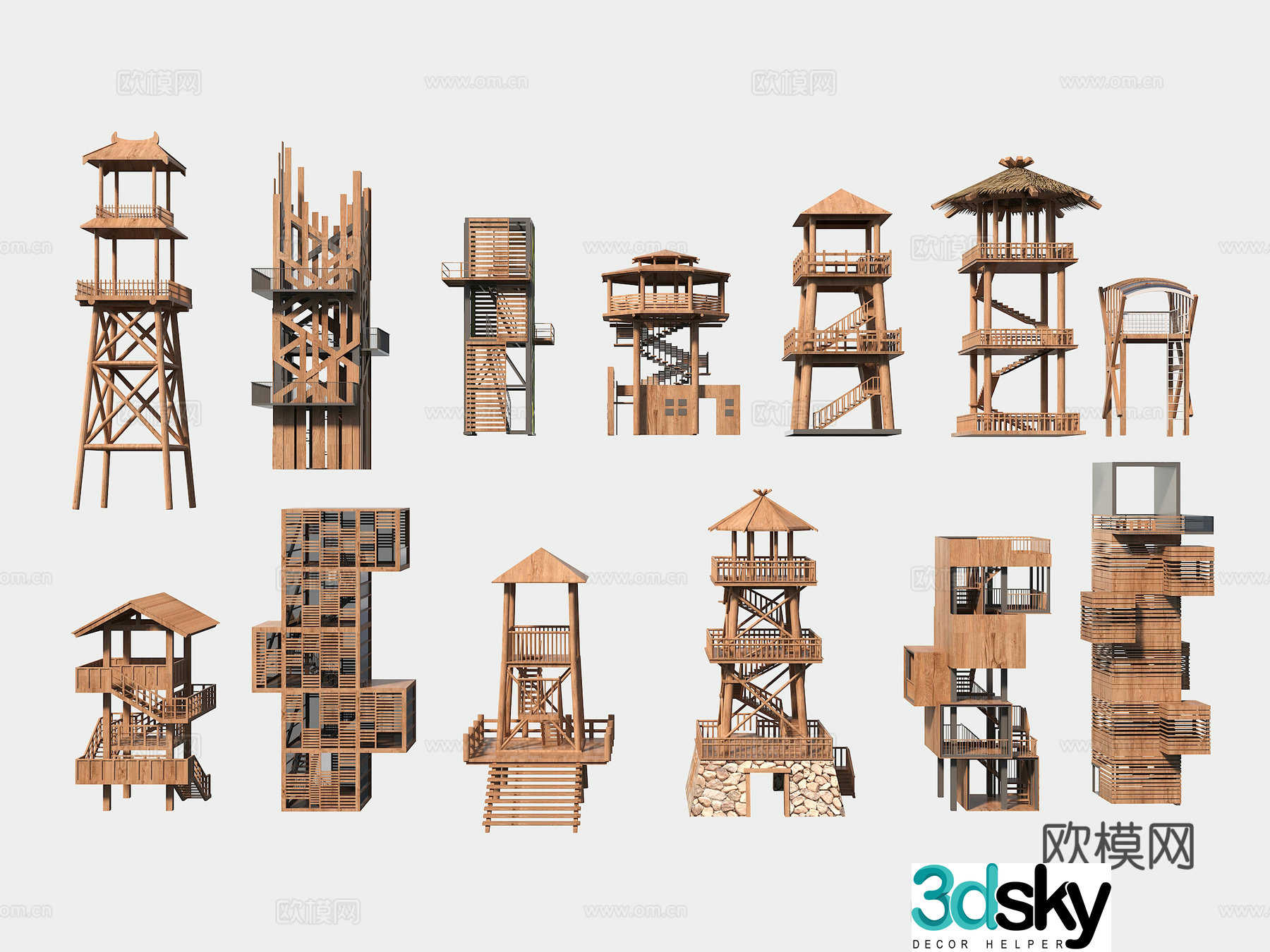 Modern bird watching tower Landscape bird watching tower Bird watching pavilion Landscape pavilion Lighthouse 3d model