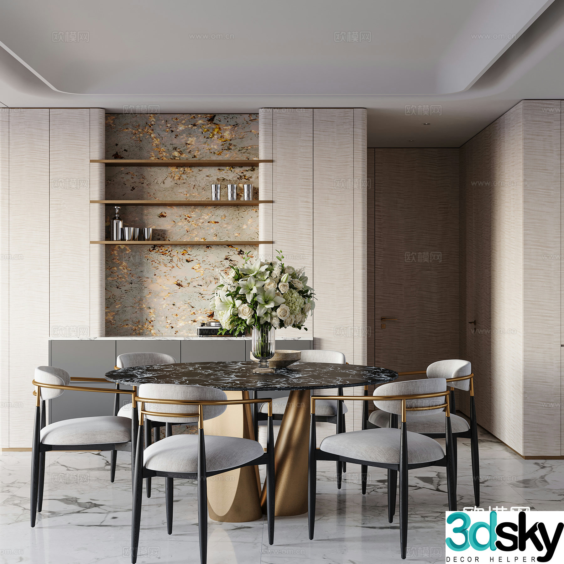 Modern restaurant 3d model