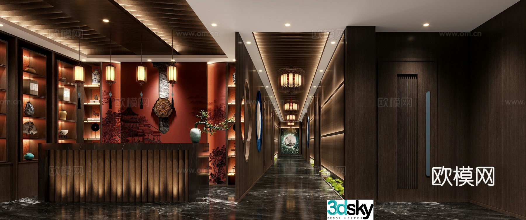 New Chinese private club 3D model