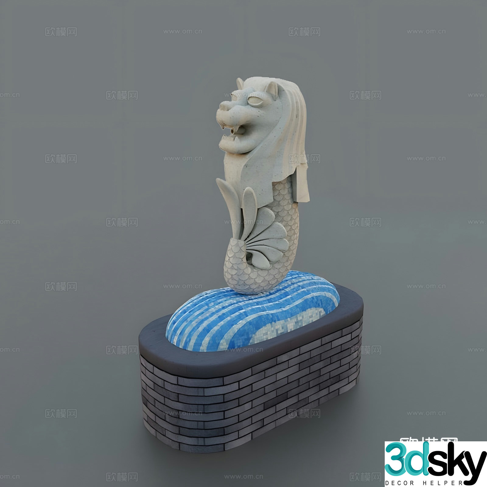Lion Statue 3d Model