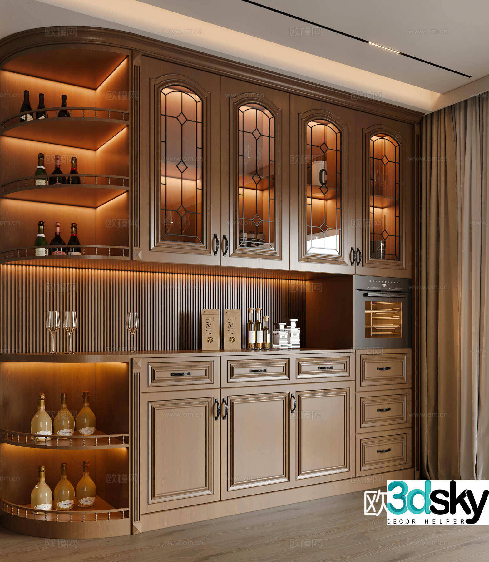 American sideboard 3D model