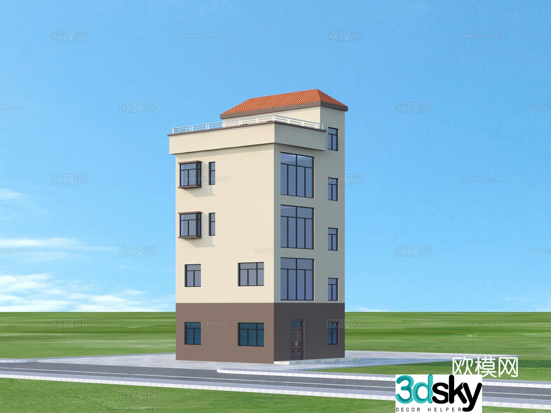 Private houses Private houses Residential buildings renderings 3d model