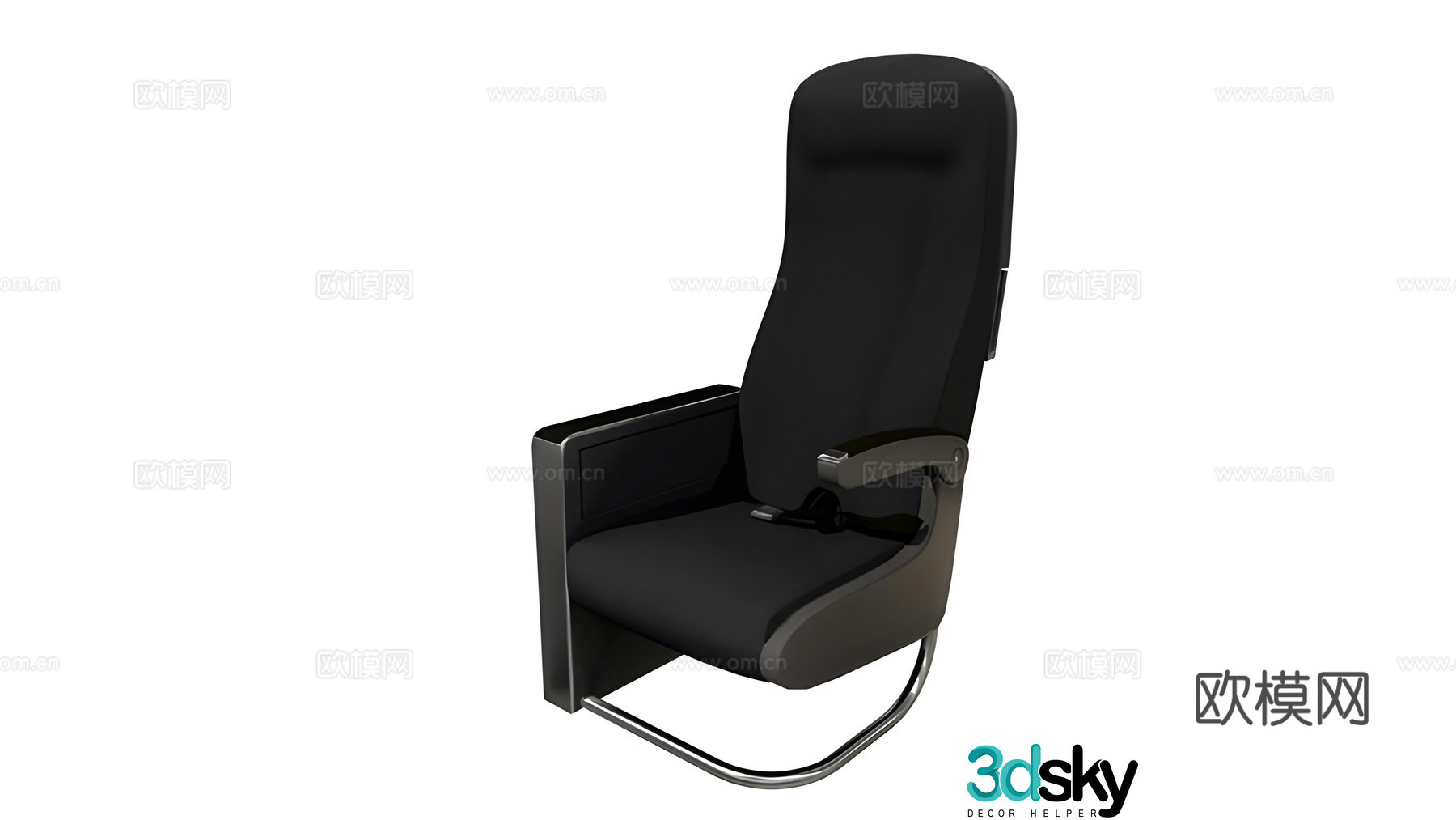 Airplane passengers ride 3d model
