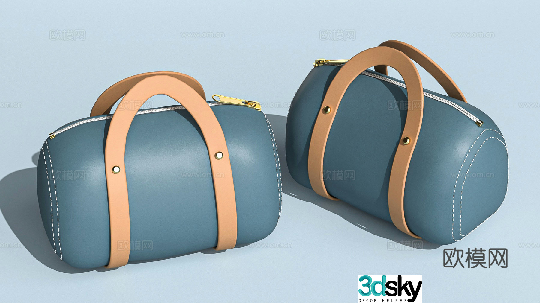 Tote bag leather bag cloth bag backpack daily necessities 3D model