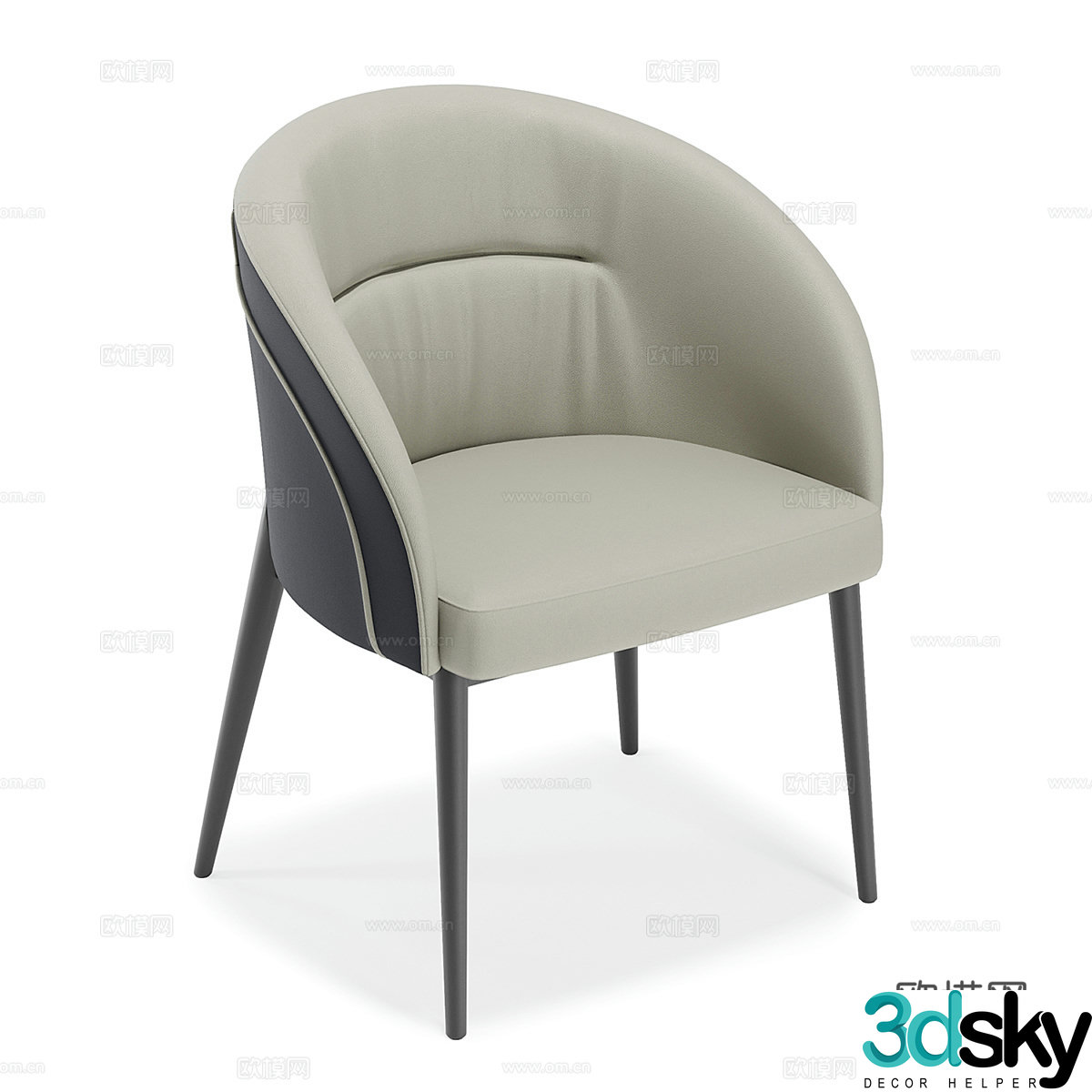 Modern simple single sofa single sofa simple sofa casual sofa 3d model